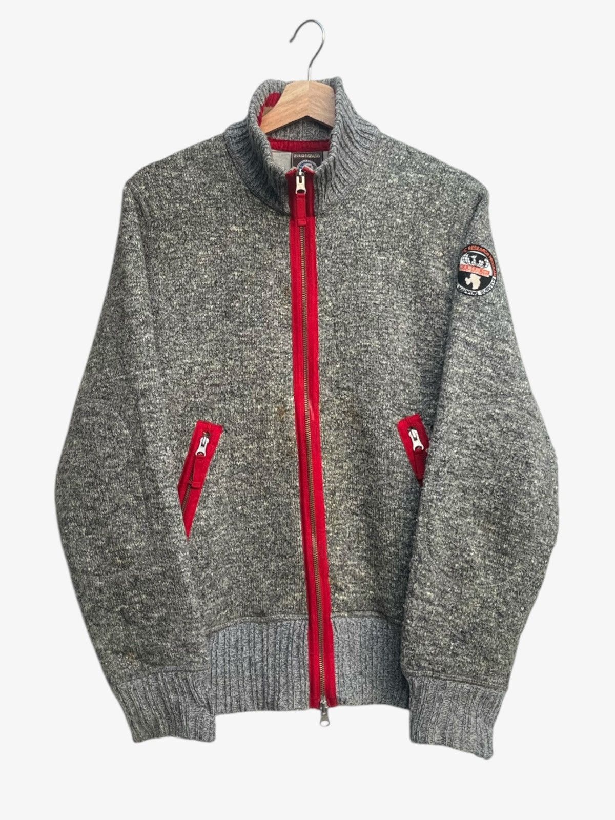 Napapijri Vintage Napapijri Knitted Zip Up Sweater Jacket Size US L / EU 52-54 / 3 - 2 Thumbnail