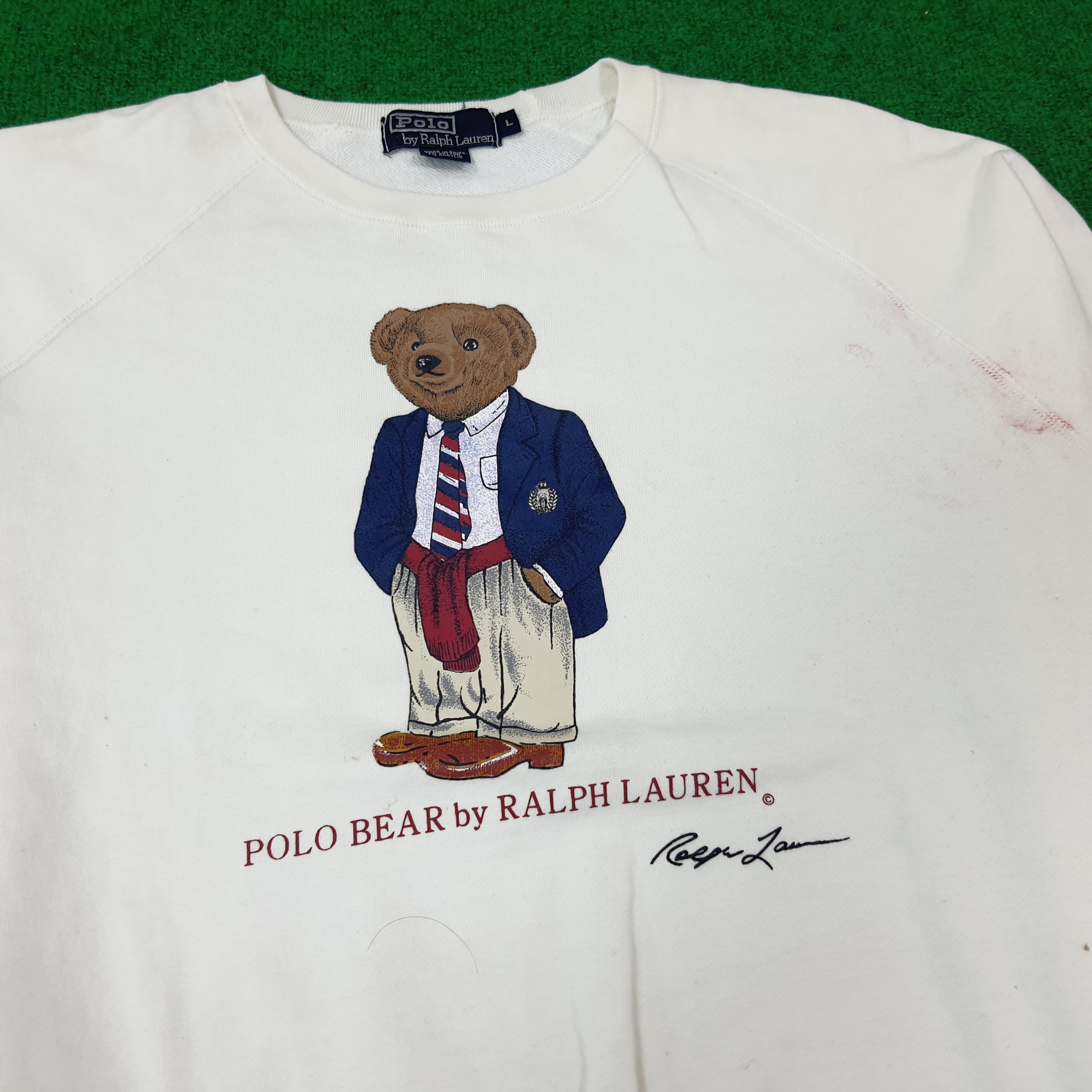 Polo Ralph Lauren Vintage Polo Bear by Ralph Lauren Sweatshirt C241N4 Size US L / EU 52-54 / 3 - 2 Thumbnail