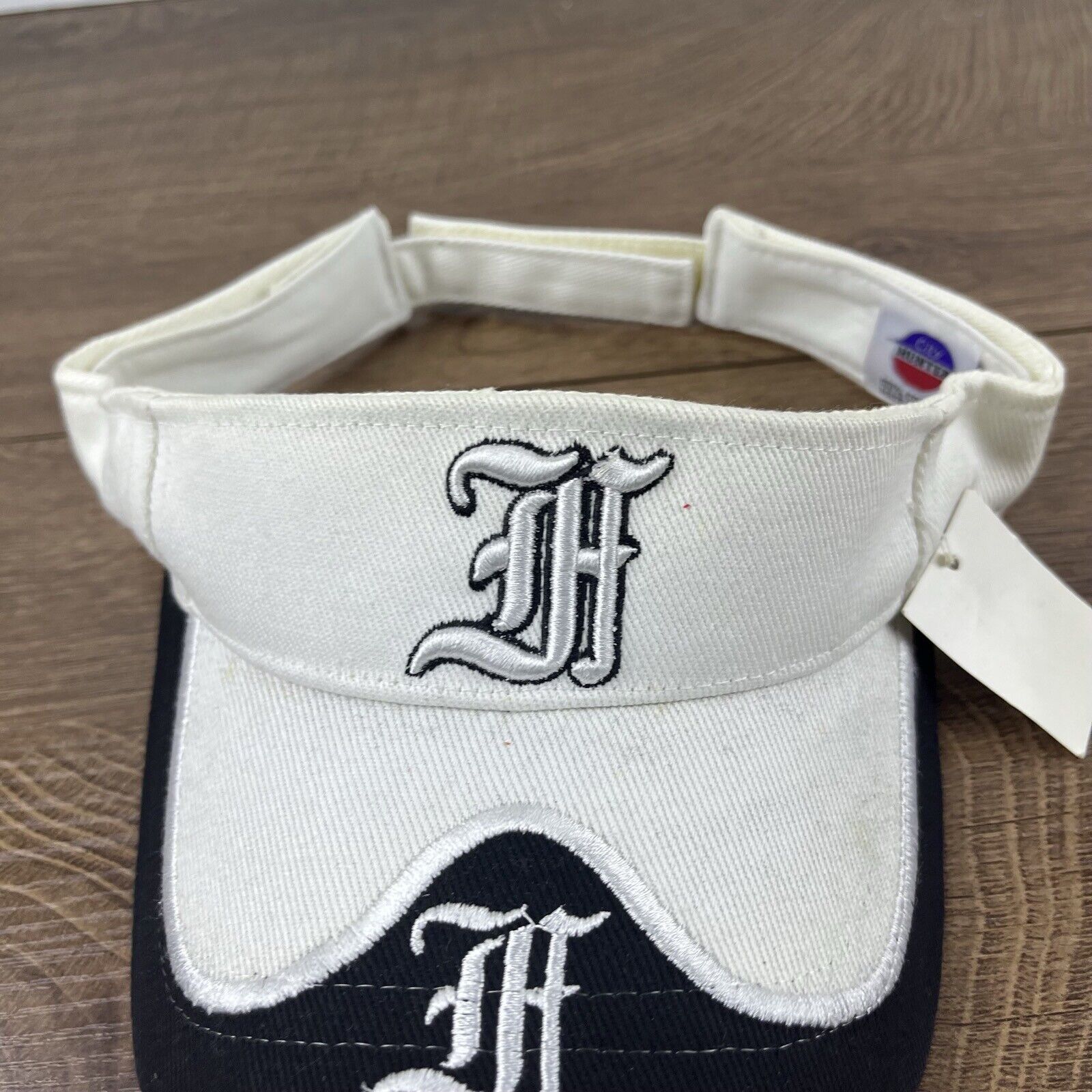 Other Houston Visor Hat White Cap Hat Adjustable Hat White Adult H Size ONE SIZE - 7 Thumbnail
