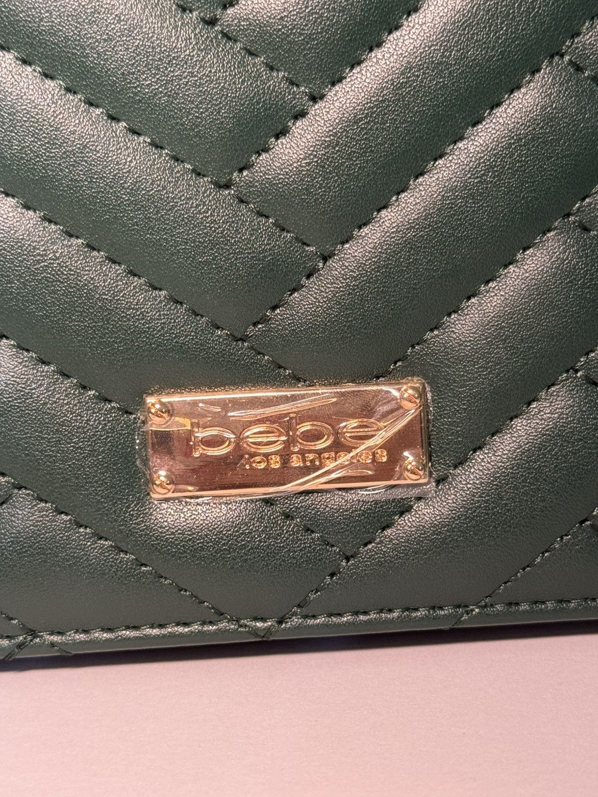 Bebe New Bebe Quilted Dark Green Crossbody Bag Size ONE SIZE - 2 Thumbnail