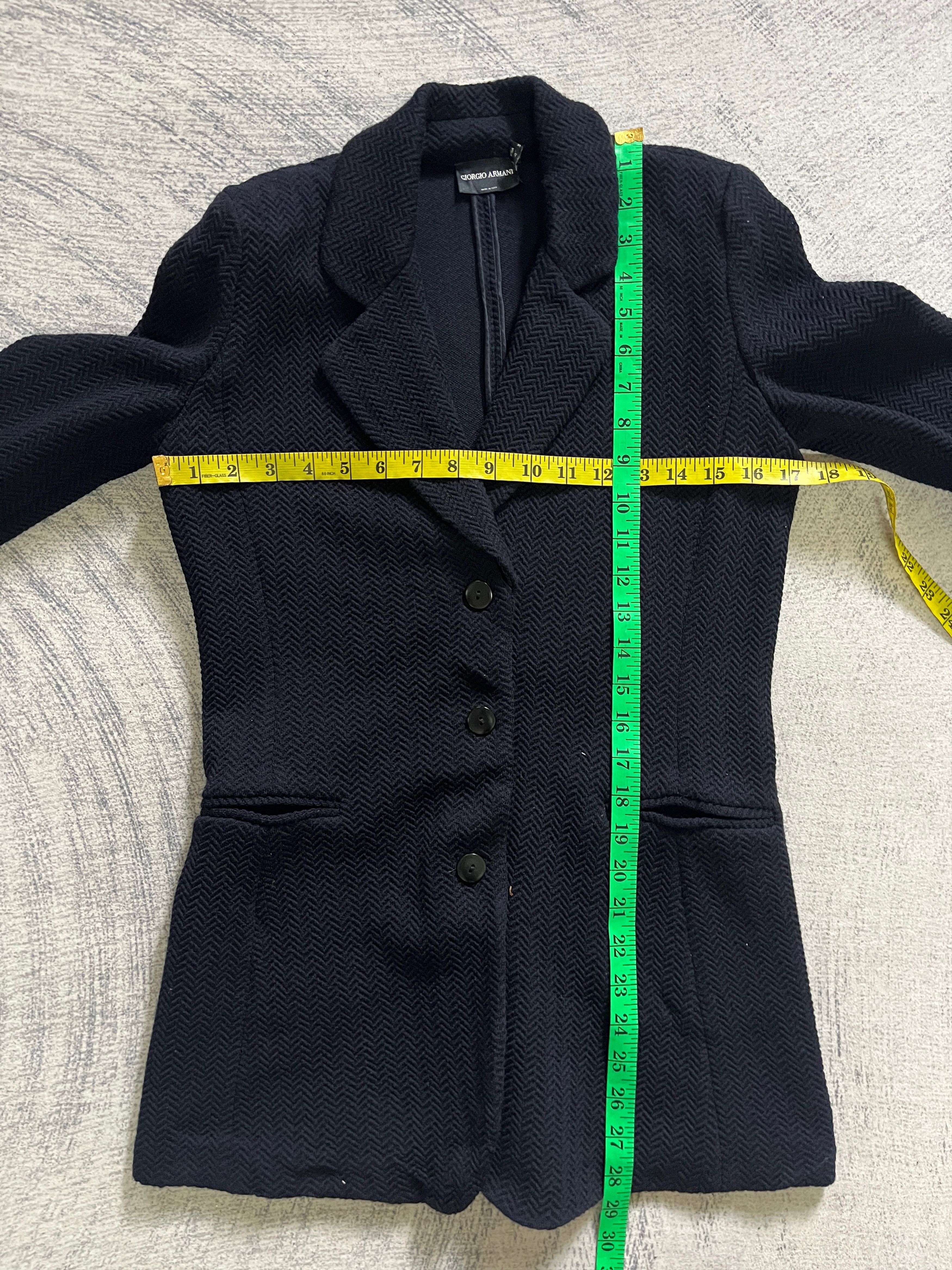 Giorgio Armani Vintage Giorgio Armani Italy Structured Wool Blazer Size 38 Size S / US 4 / IT 40 - 14 Thumbnail