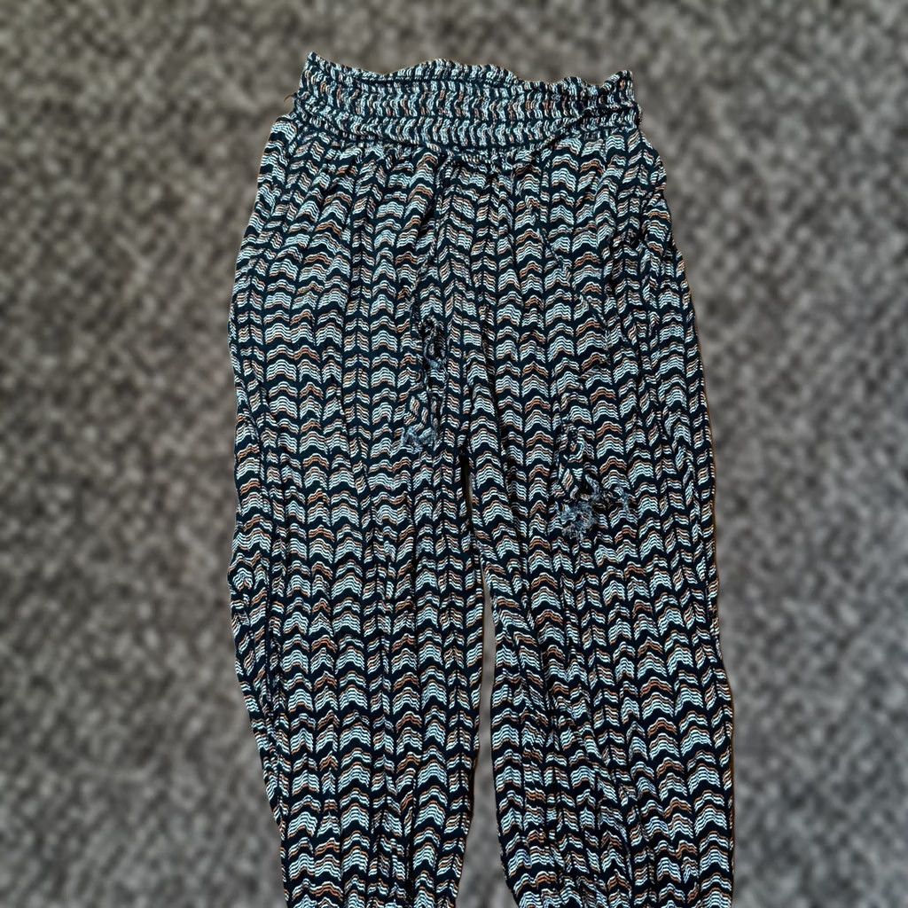Anthropologie By Anthropologie Pants Medium Women's Jogger Boho Viscose Geometric Tassle A3-2 Size 42" / US 20 - 1 Thumbnail