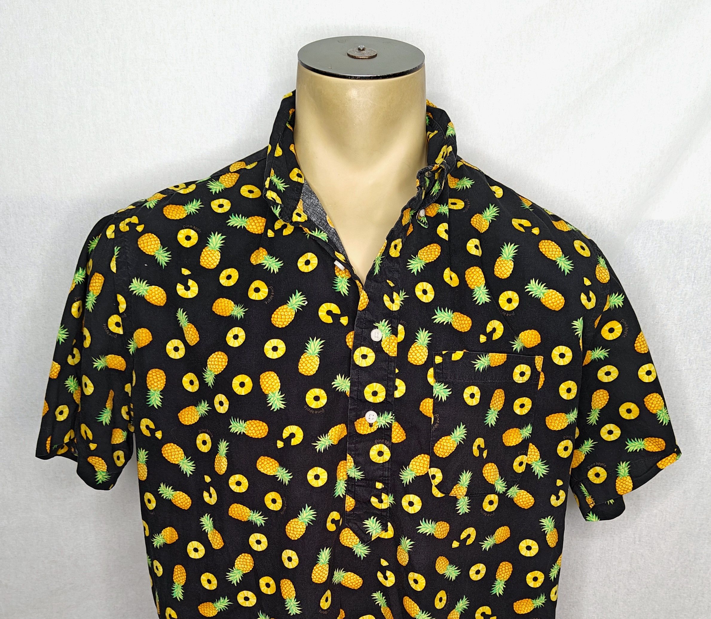 Gitman Bros. Vintage Gitman Bros Vintage pineapple pullover s/s Hawaiian shirt Size US XL / EU 56 / 4 - 4 Thumbnail