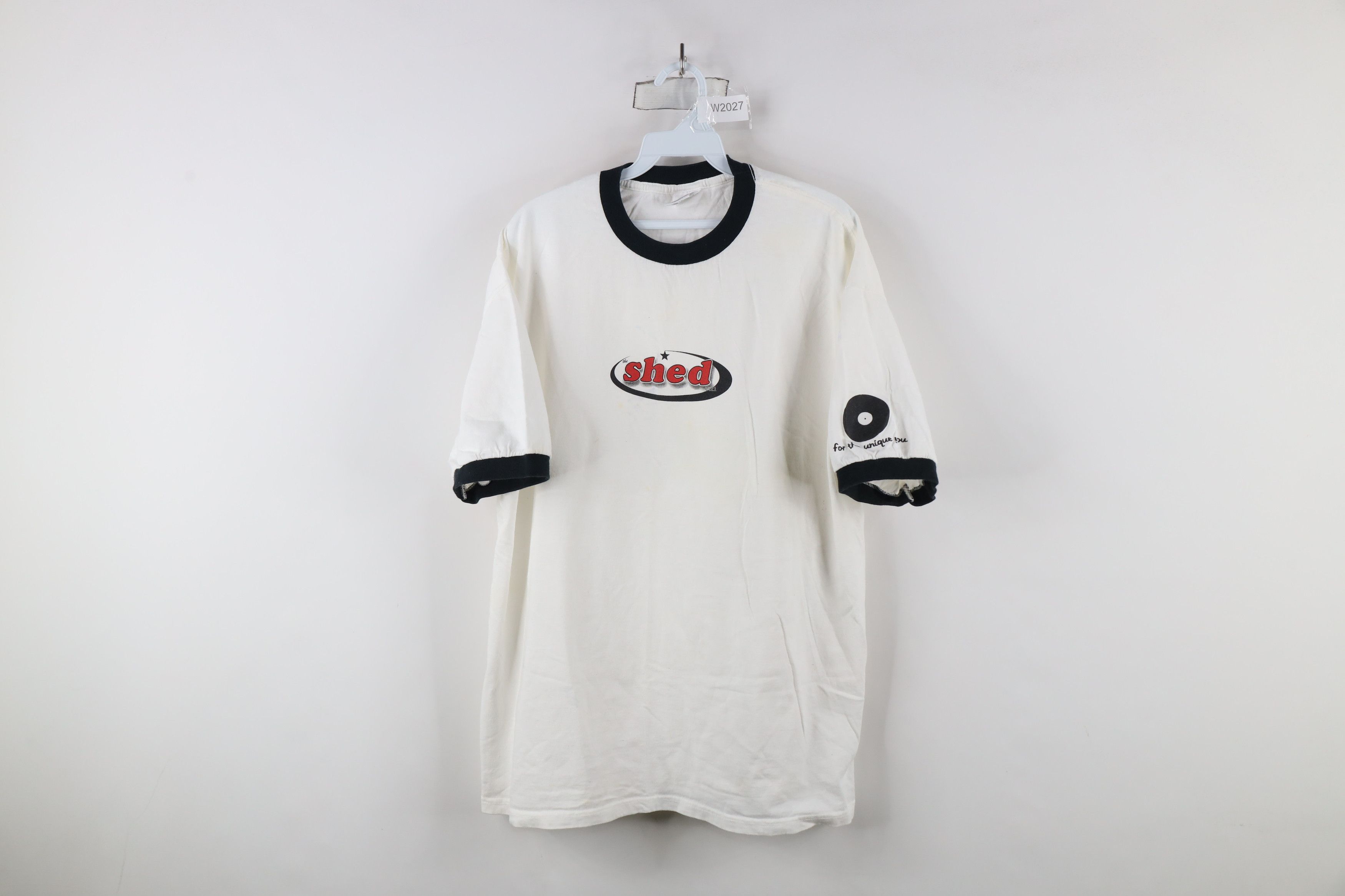 Vintage Vintage 90s The Shed Toledo Ohio Short Sleeve Ringer T-Shirt Size US XXL / EU 58 / 5 - 1 Thumbnail