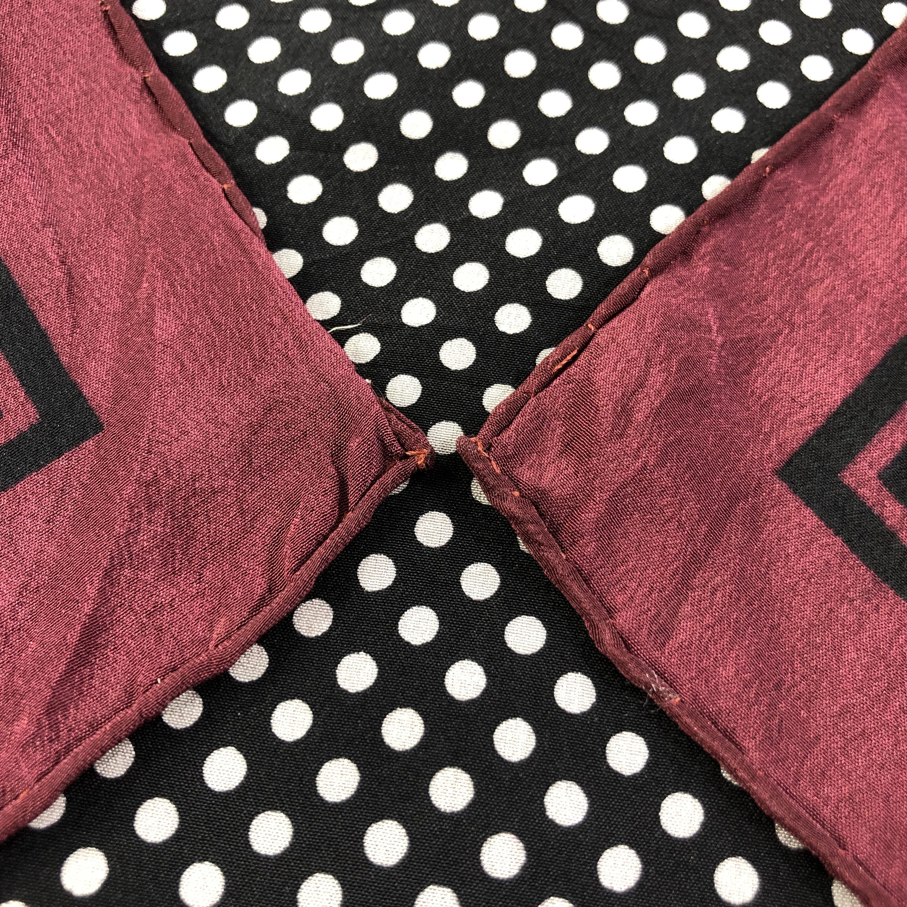 Vintage Vintage Hand Rolled Polka Dots Silk Scarf M725 Size ONE SIZE - 3 Thumbnail