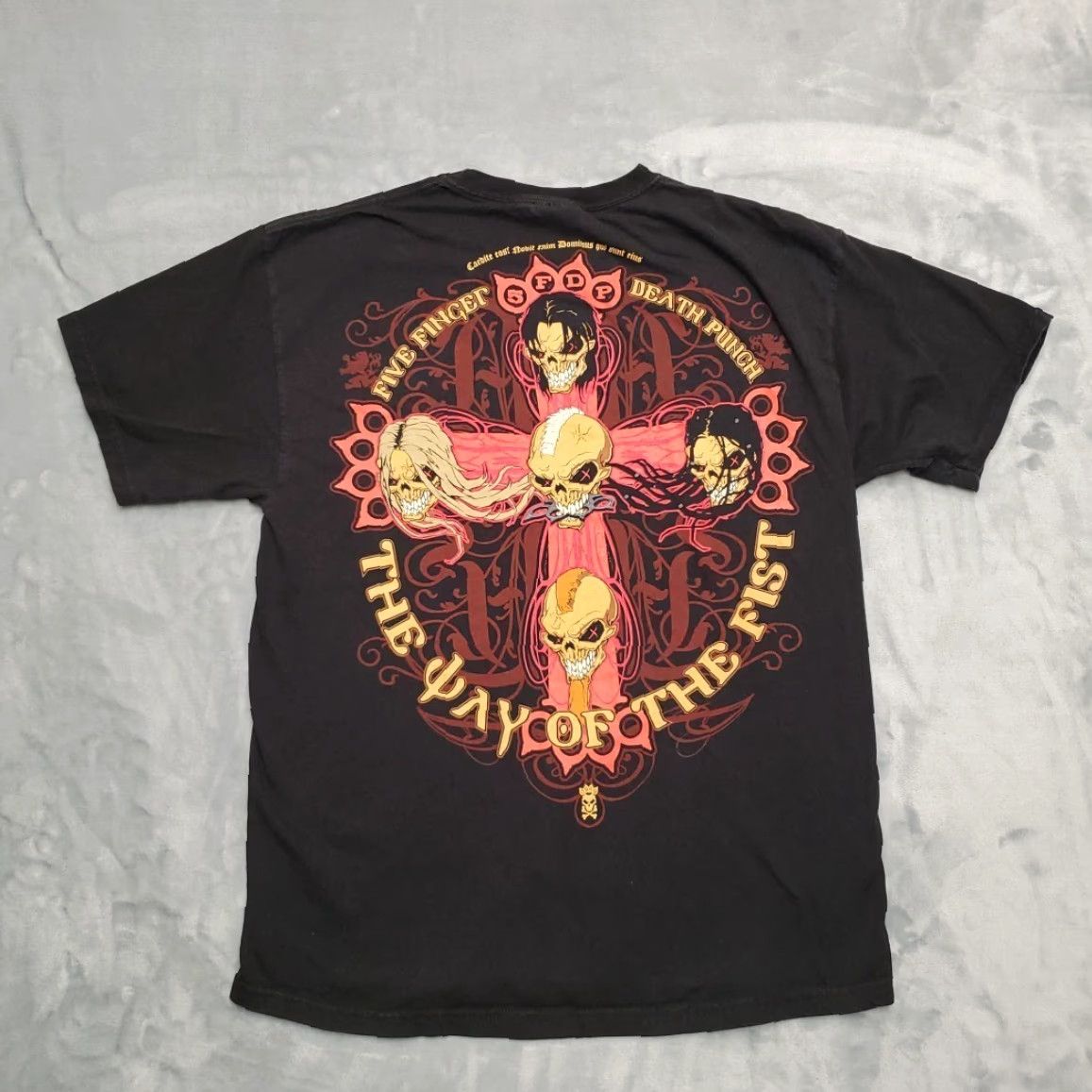 Hanes Five Finger Death Punch Shirt Mens L Black Way of the Fist Band 5FDP Metal TEE Size US L / EU 52-54 / 3 - 6 Thumbnail