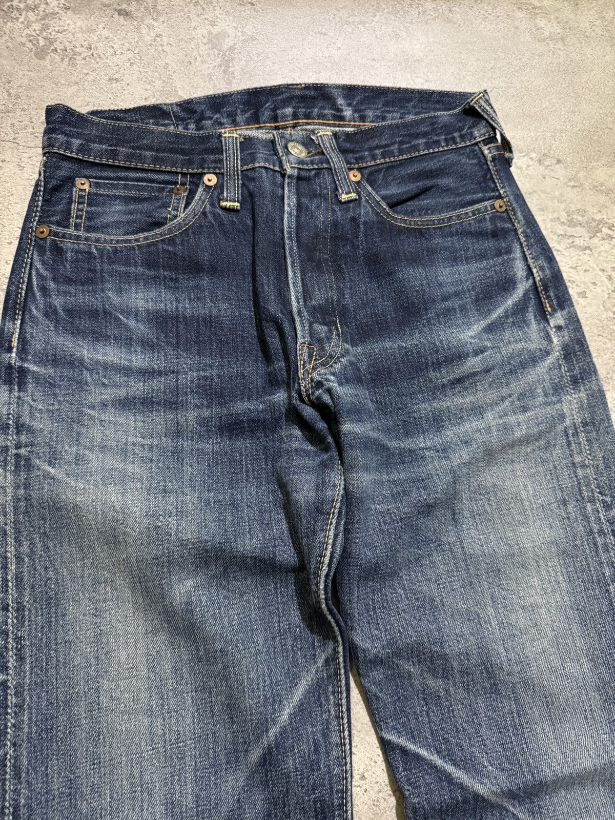 The Real McCoy's Joe McCoy Lot.906 Denim Selvedge distressed jeans Size US 28 / EU 44 - 5 Thumbnail