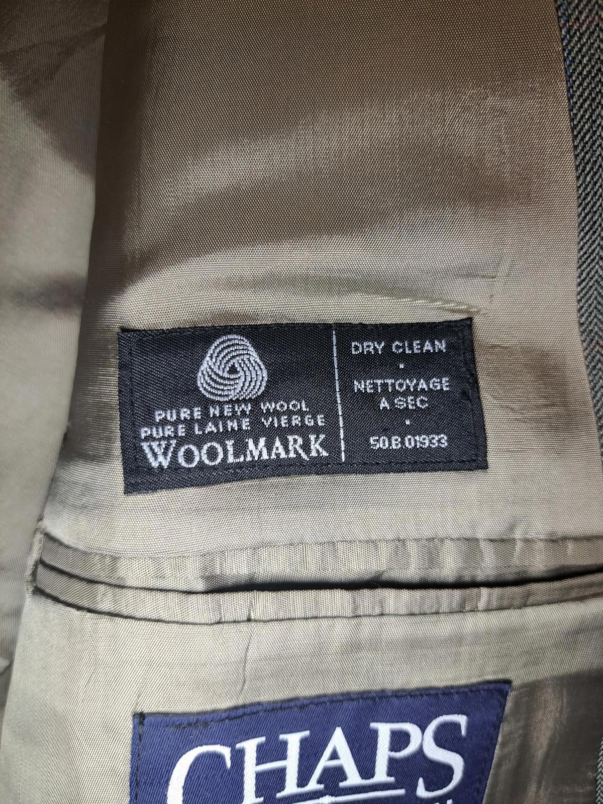 Polo Ralph Lauren Chaps Ralph Lauren Sport Coat Mens 48R Gray Herringbone Wool Size 48R - 3 Thumbnail
