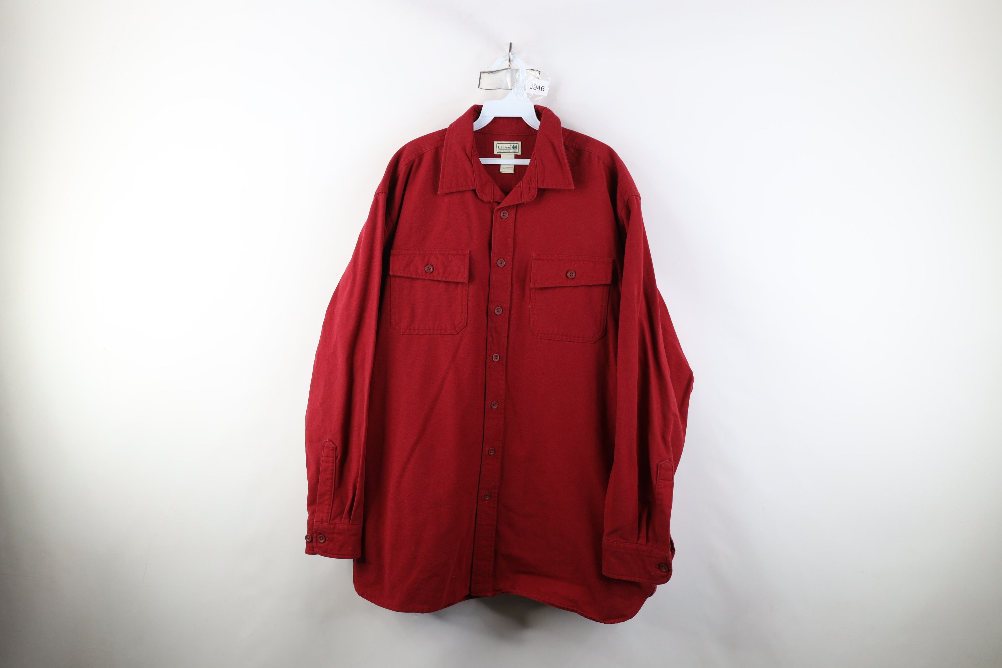Vintage 90s LL Bean Heavy Chamois Collared Button Shirt