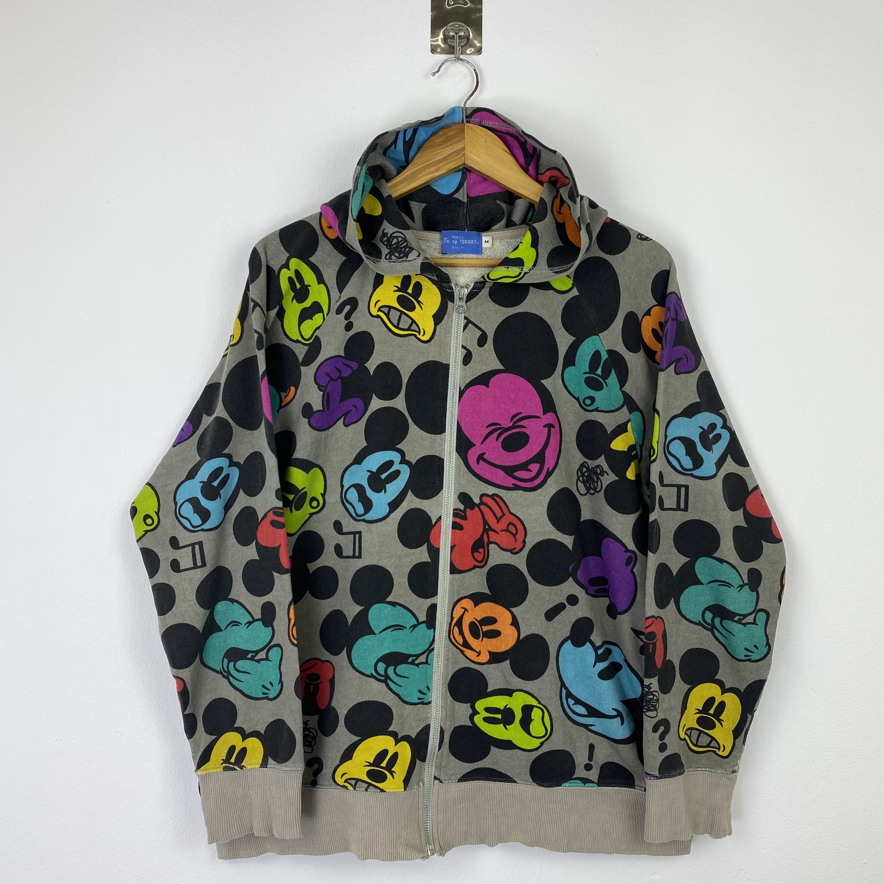 Mickey Mouse Vintage Mickey Mouse All Over Print Zip Up Hoodie SH0476 Size US M / EU 48-50 / 2 - 1 Thumbnail