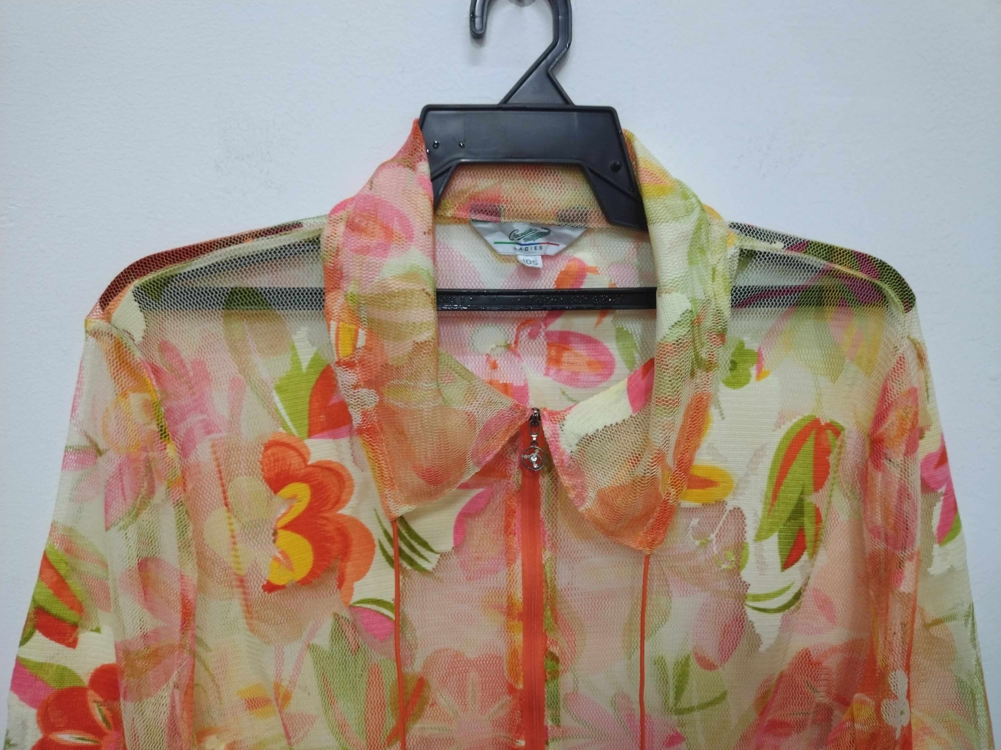 Other AWESOME CROCODILE LADIES ZIPPER MESHTOP NICE FLORAL JACKET Size L / US 10 / IT 46 - 10 Thumbnail