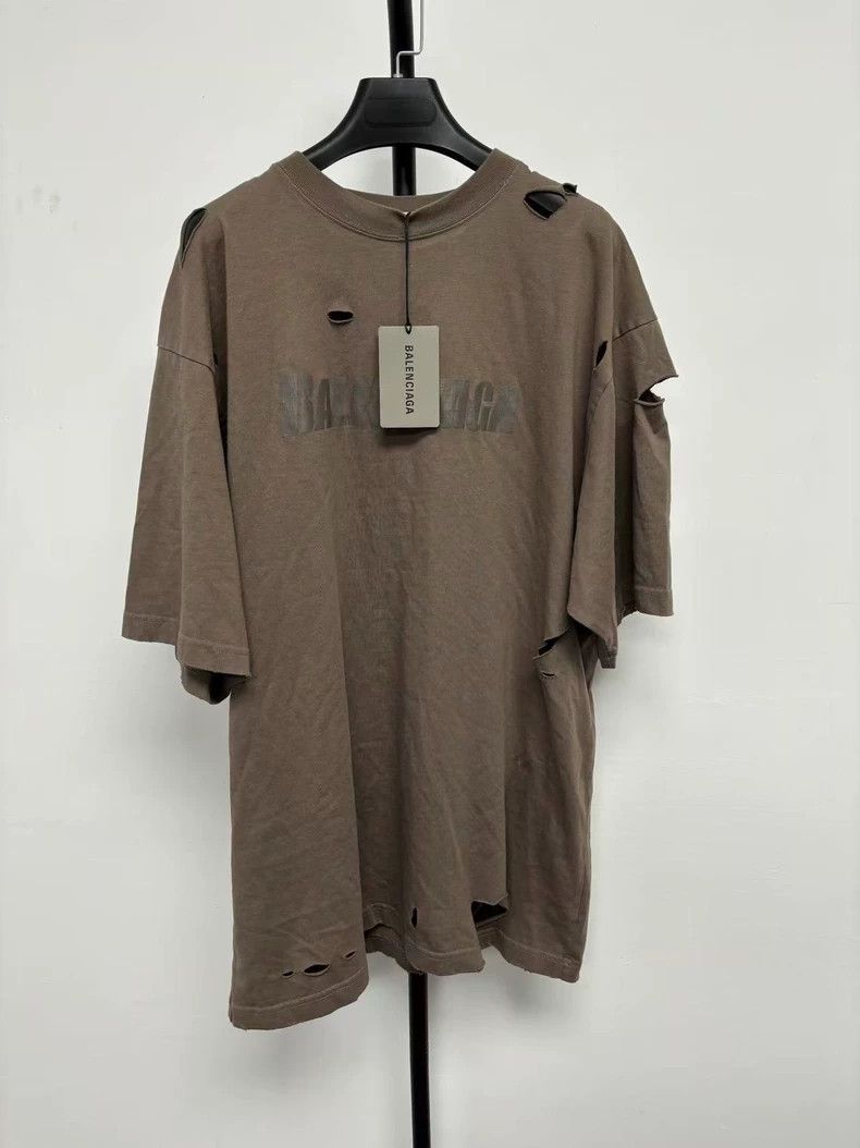 Balenciaga Balenciaga Crack Short Sleeve Tee Size US XS / EU 42 / 0 - 1 Thumbnail