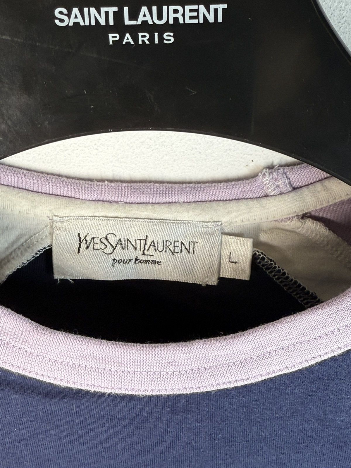 Yves Saint Laurent Blue YSL T-shirt Big Logo YSL Shirt Size US M / EU 48-50 / 2 - 4 Thumbnail