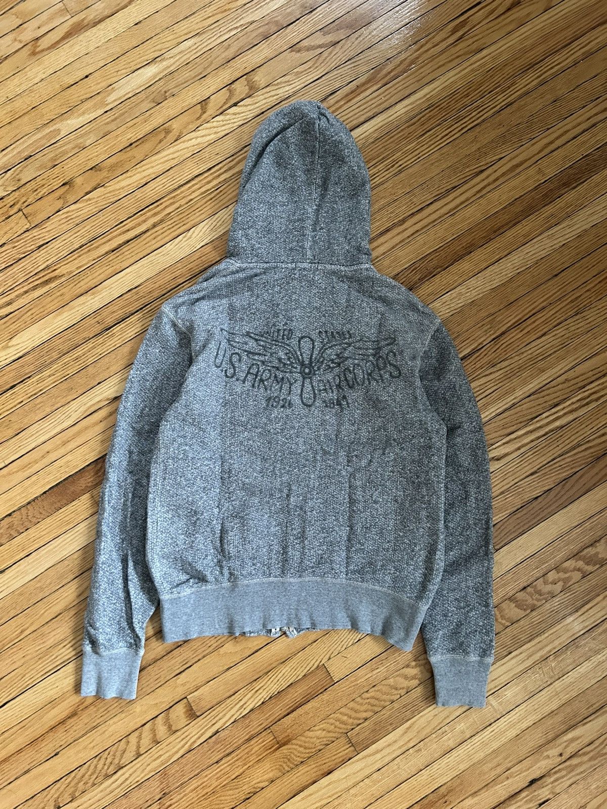 Avirex × Vintage Vintage Avirex Zip Hoodie (Heather Grey) Size US M / EU 48-50 / 2 - 5 Thumbnail