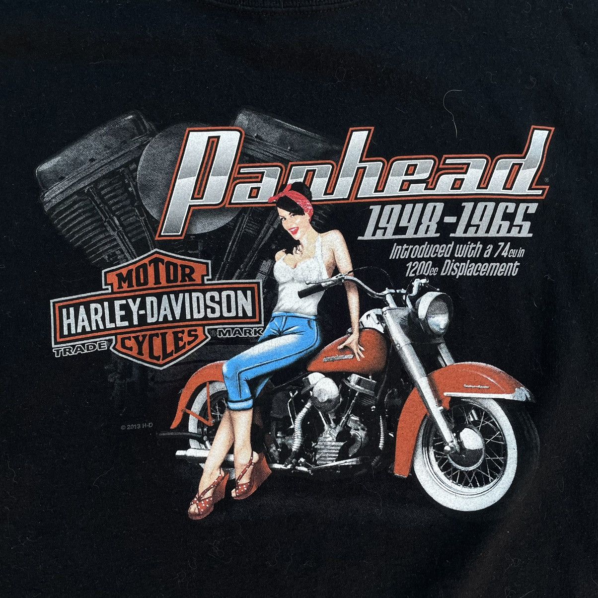 Harley Davidson × Vintage Vintage Harley Davidson T-shirts Moto 90s Y2K Oversize Size US XXL / EU 58 / 5 - 4 Thumbnail