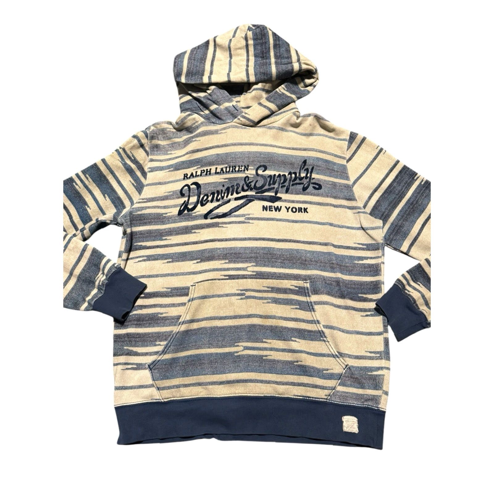 Ralph Lauren VINTAGE Denim & Supply Ralph Lauren Mens Hoodie Sweatshirt Aztec Southwestern Blue Med Size US M / EU 48-50 / 2 - 2 Thumbnail