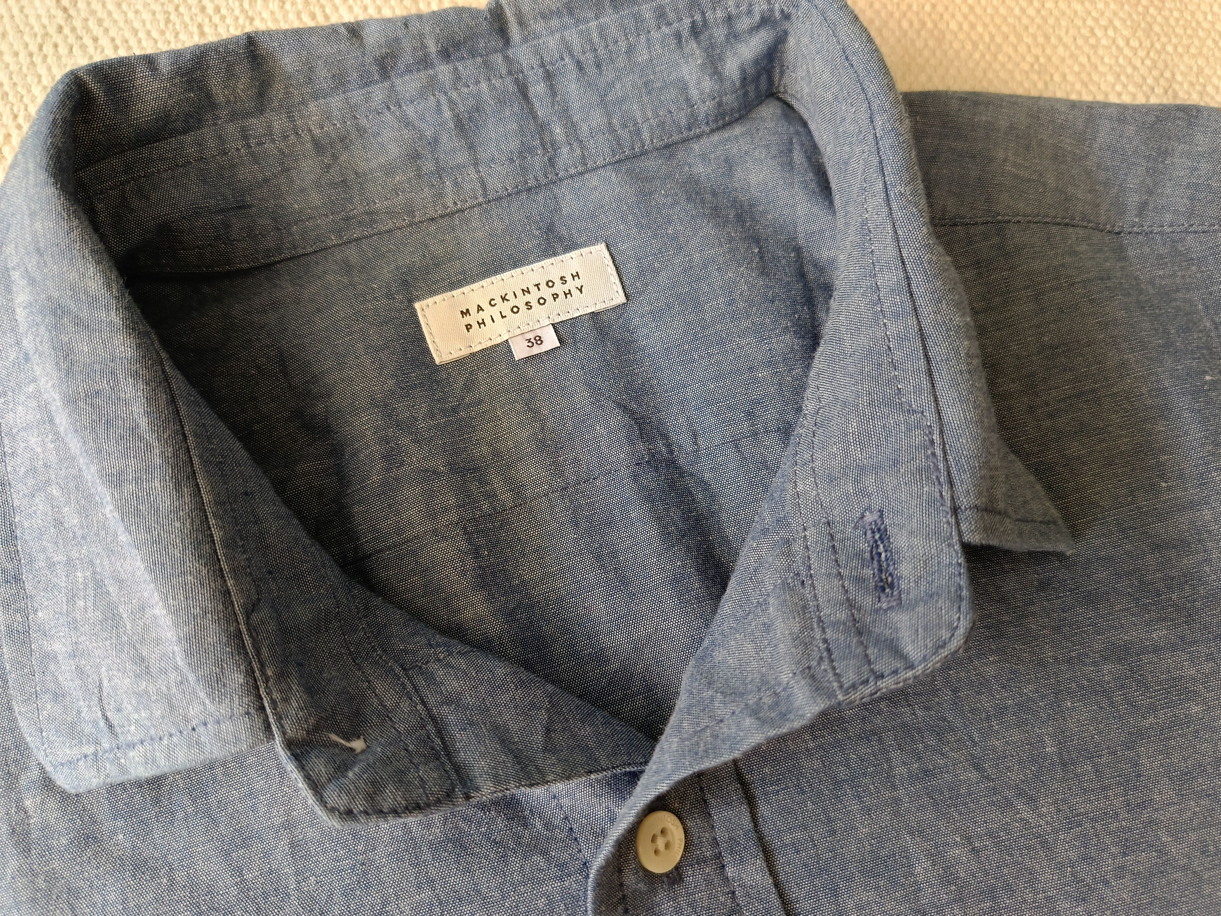 Mackintosh Mackintosh Philosophy MP oxford blue 38 slim fit blue shirt Size US S / EU 44-46 / 1 - 3 Thumbnail