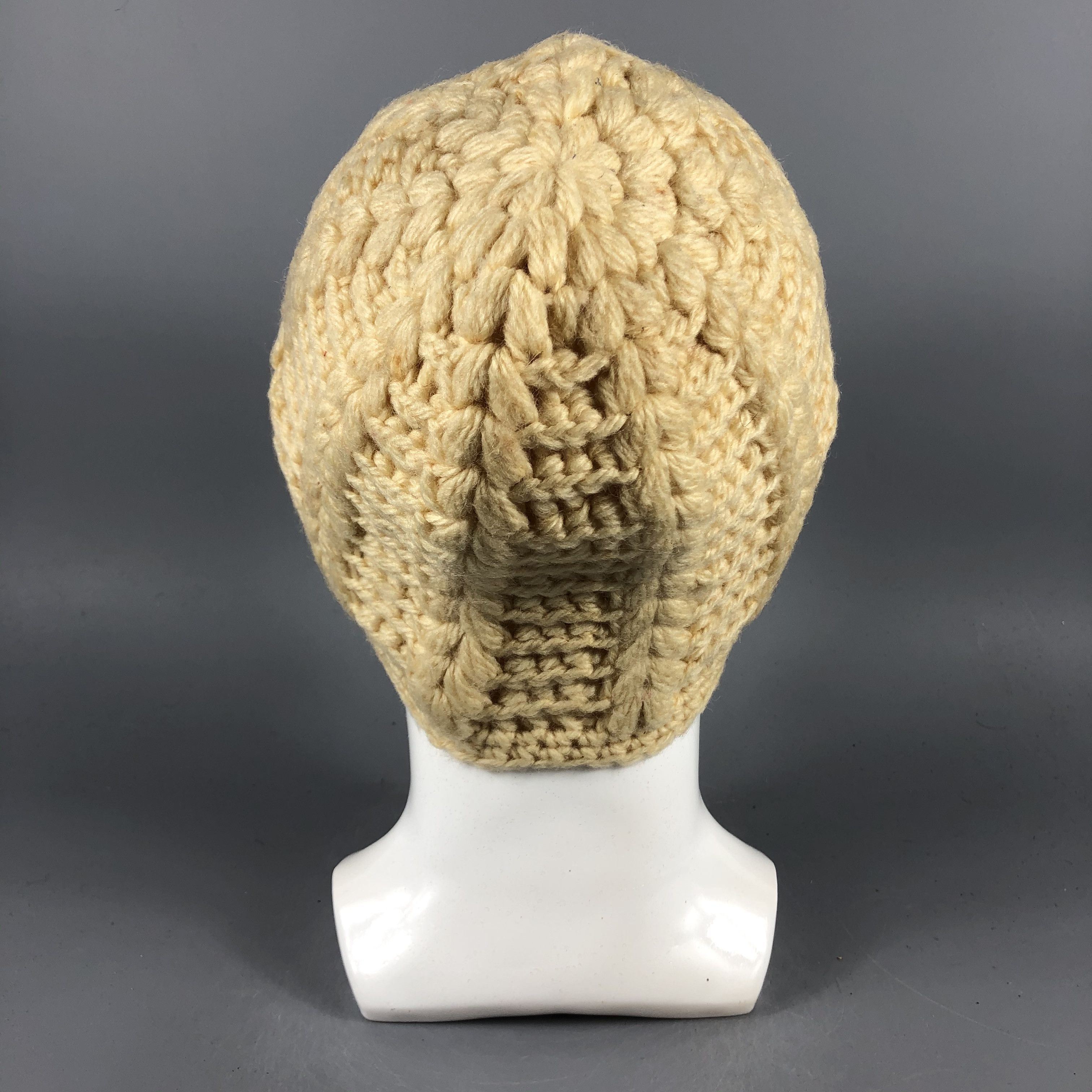 Aran Isles Knitwear × Vintage Womens Aran Isle Knit Beanie Snow Hat Snow Cap -D1159 Size ONE SIZE - 3 Thumbnail