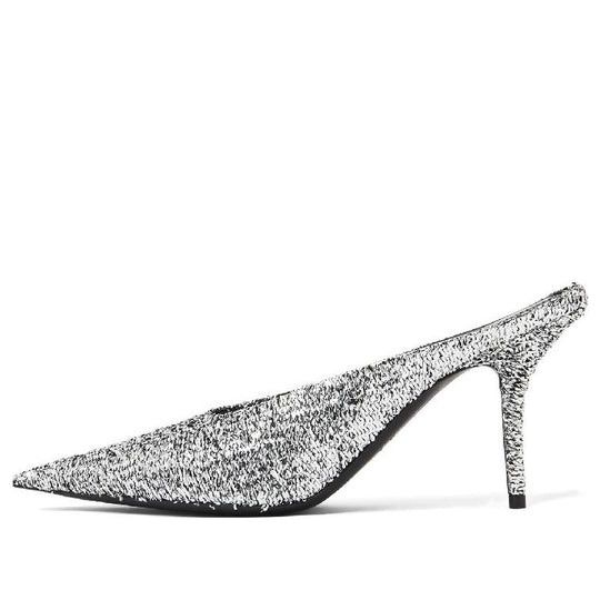 Balenciaga Square Knife 80mm Mule 'Metabllic'
