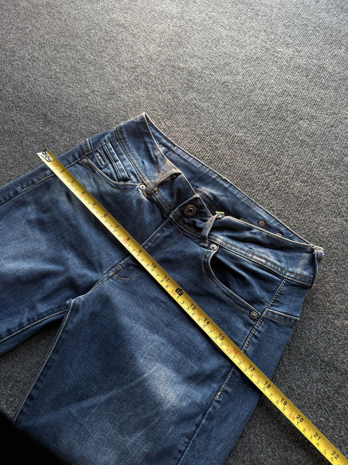 G-Star 00s Y2K G-Star RAW Midge Straight Punk Rock Dark Wash Jeans Size 30" / US 8 / IT 44 - 25 Thumbnail