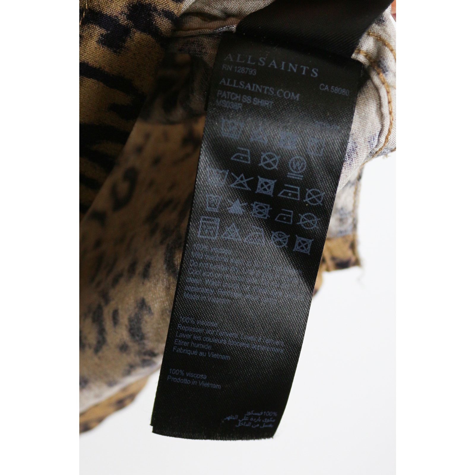 Allsaints Allsaints Patch Leopard Japanese Printed Viscose Shirt Size US XS / EU 42 / 0 - 5 Thumbnail