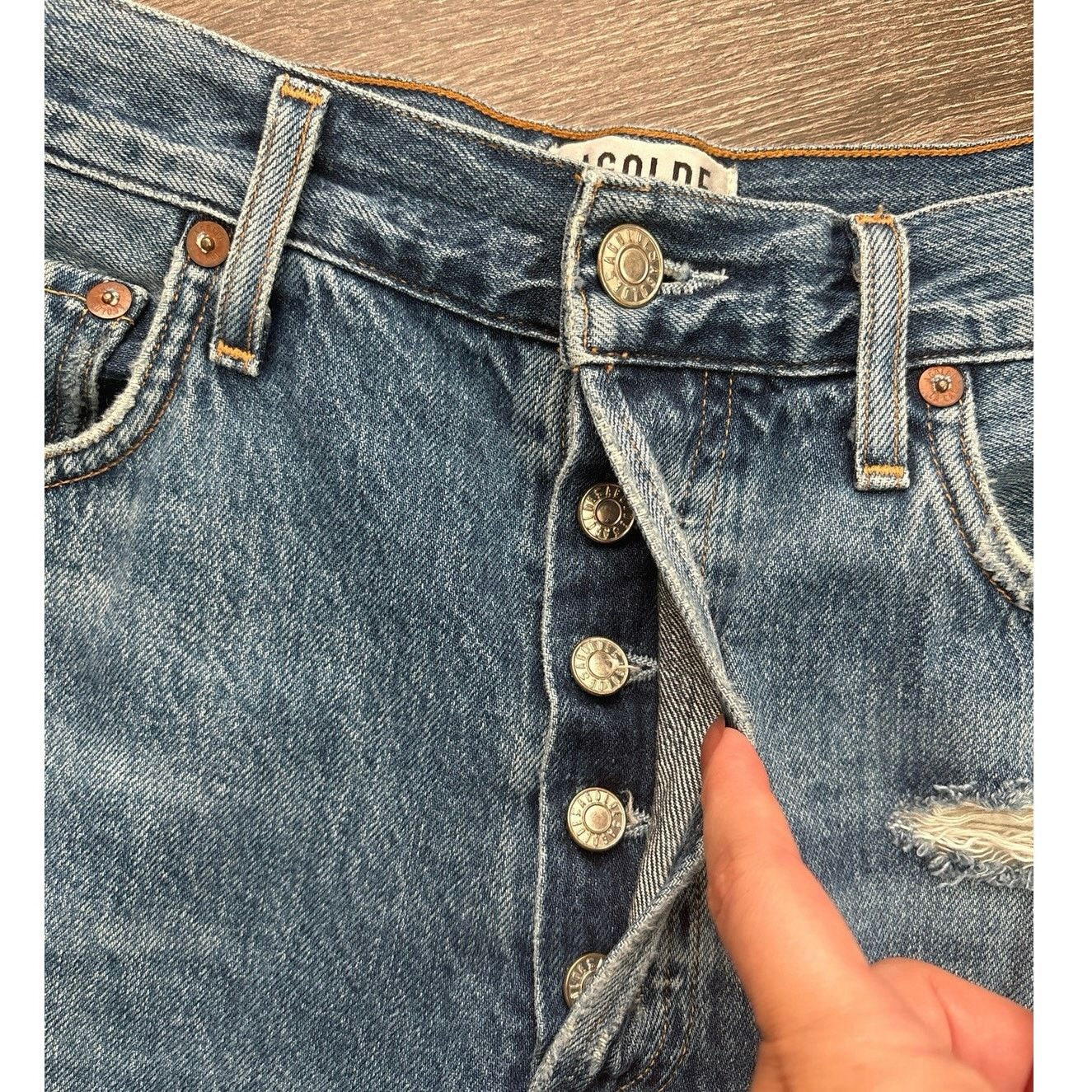 Agolde Agolde Jamie High Rise Classic Buttonfly Jeans Size 28 Size 28" / US 6 / IT 42 - 4 Thumbnail