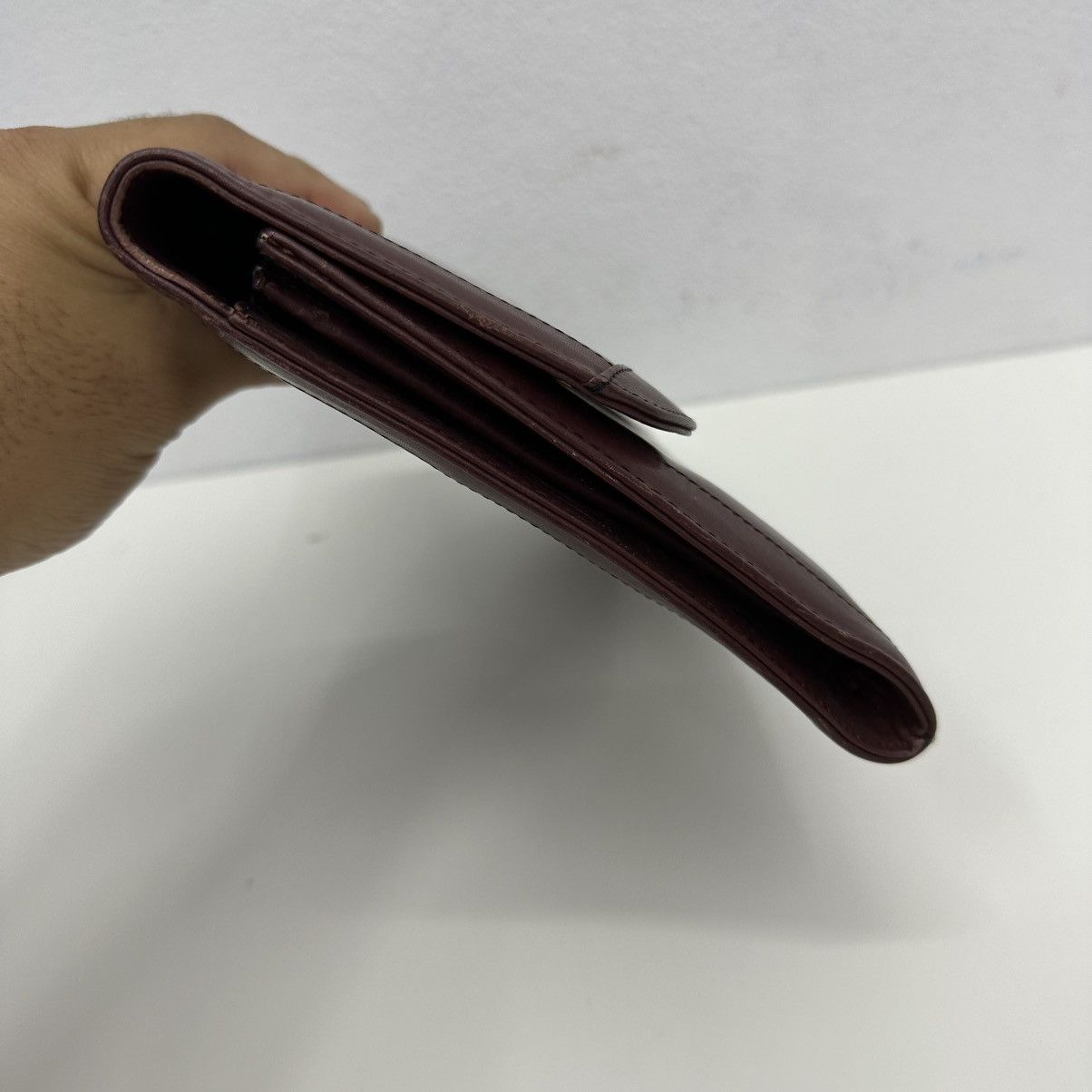 Cartier ‼️YES‼️ AUTHENTIC MUST DE CARTIER BURGUNDY LEATHER CLUTCH BAG Size ONE SIZE - 5 Thumbnail