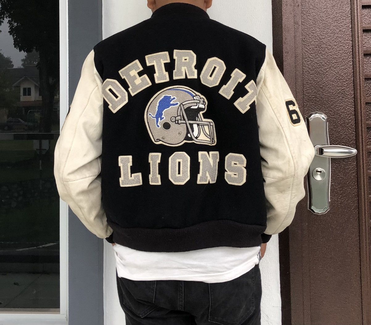 Chalk Line Vintage 80s Chalk Line Wool Leather Varsity Jacket Size US M / EU 48-50 / 2 - 1 Thumbnail