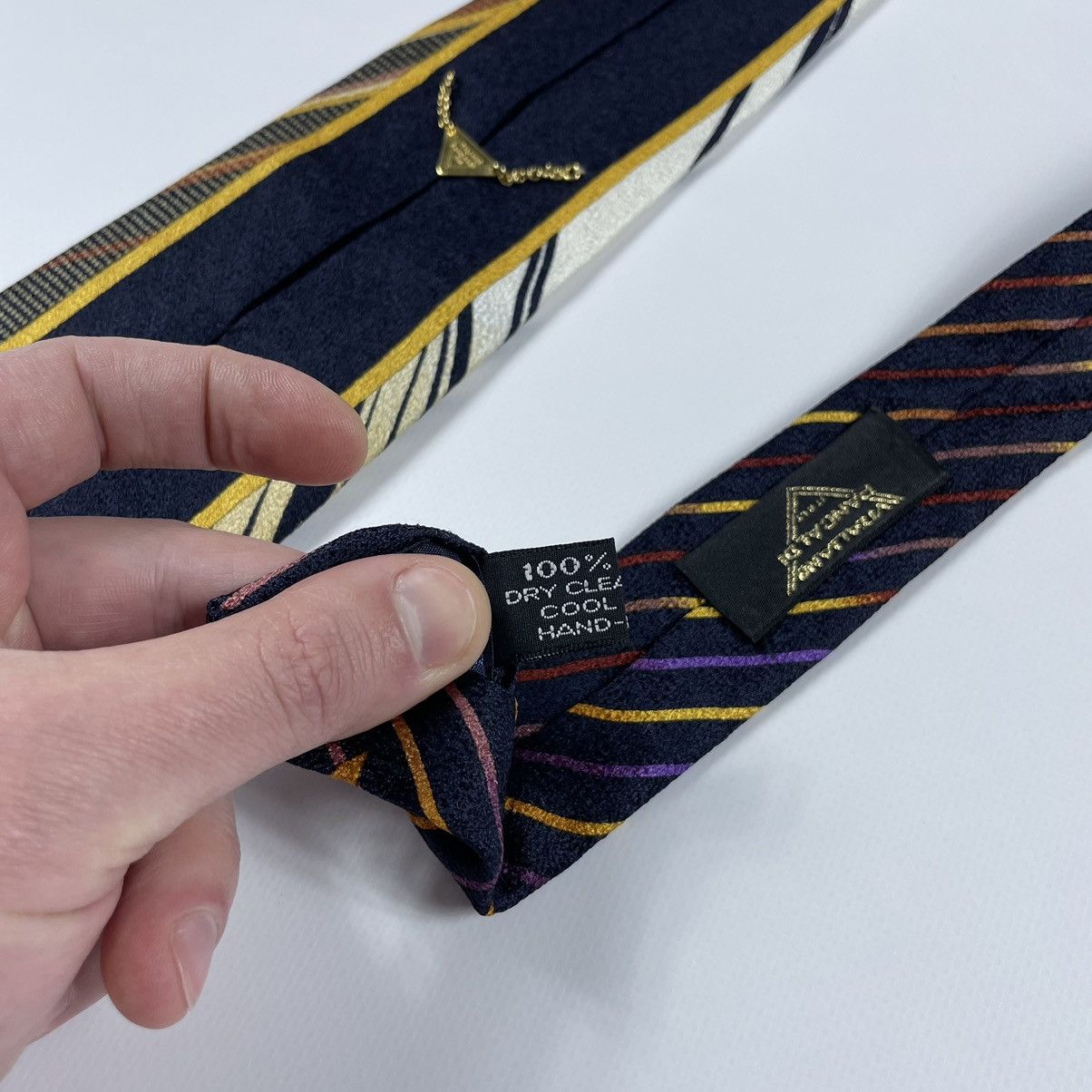 Vitaliano VITALIANO PANCALDI Vintage Silk Tie Art Deco Size ONE SIZE - 8 Thumbnail