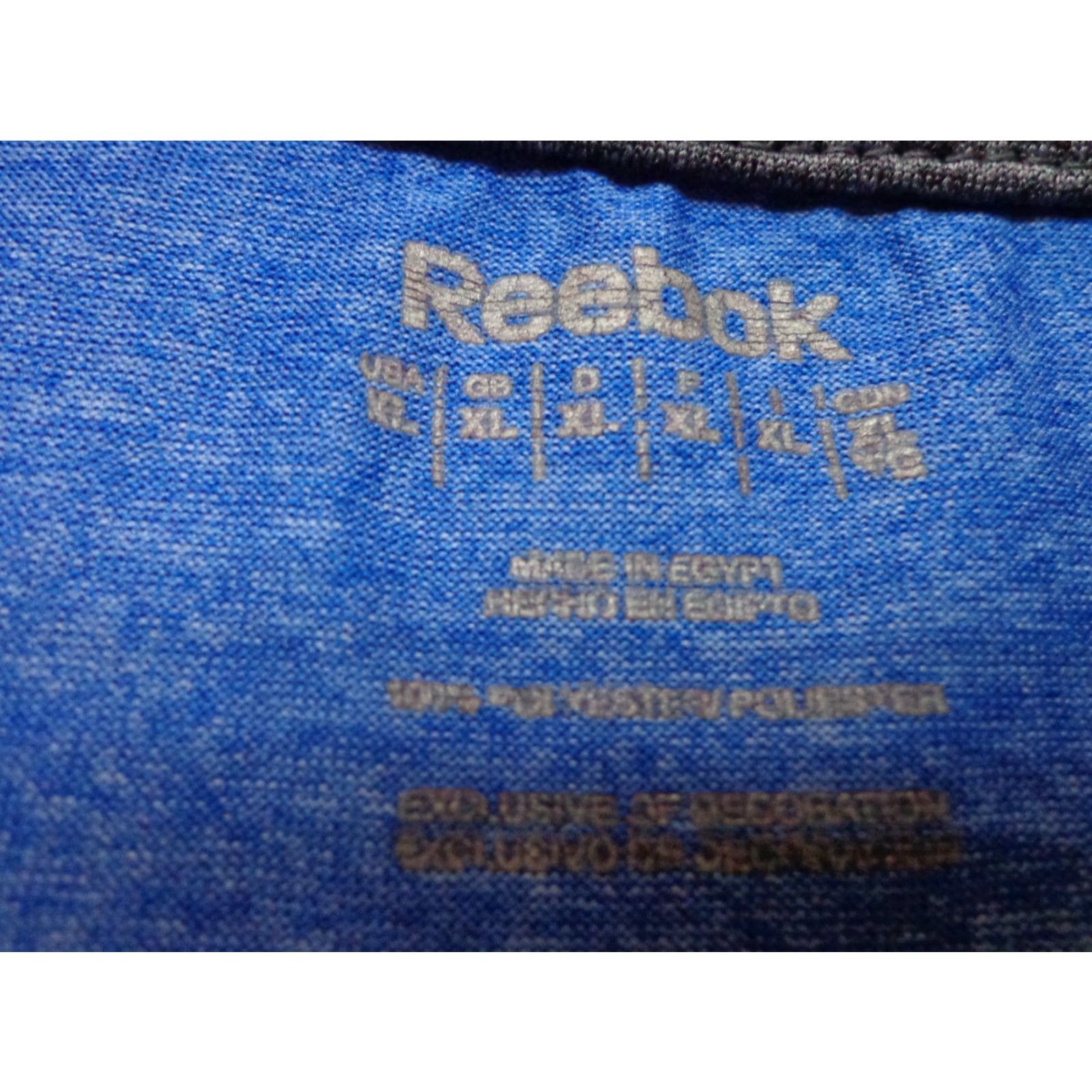 Reebok Reebok Short Sleeve T-Shirt XL Blue Mens Regular Polyester Crew Neck Shirt Size US XL / EU 56 / 4 - 5 Thumbnail