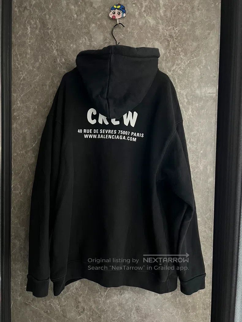 Balenciaga Balenciaga Black Double-sided Logo Hoodie, Size L Size US L / EU 52-54 / 3 - 2 Thumbnail