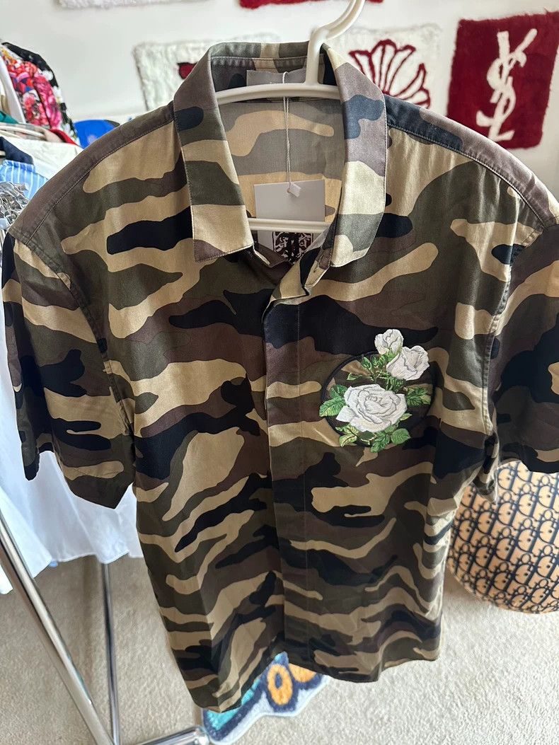 Dior Dior Camo Floral Embroidered Short-Sleeve Shirt - dmc Size US M / EU 48-50 / 2 - 1 Thumbnail