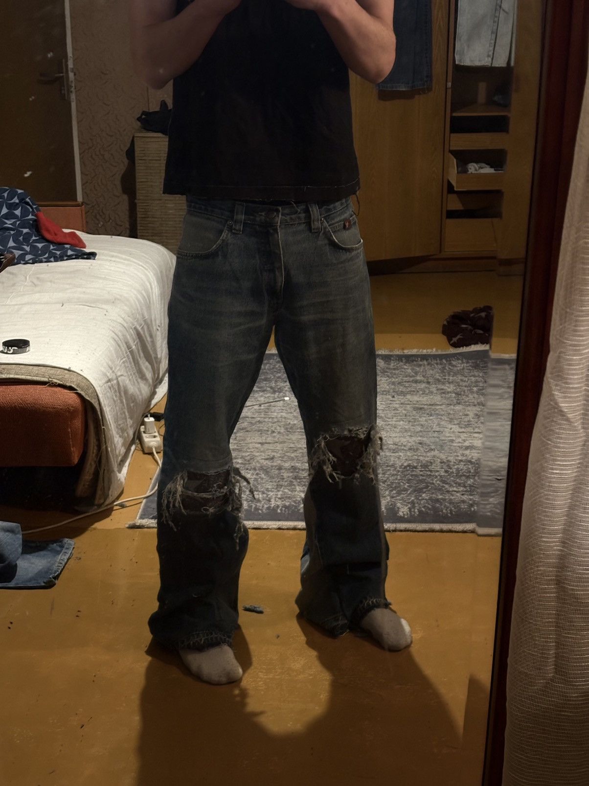 Levi's vxna baggy flared star jeans Size US 32 / EU 48 - 2 Thumbnail