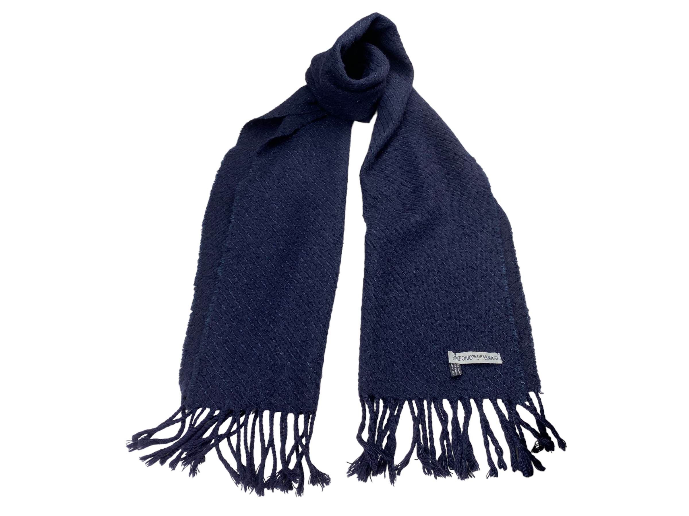 Emporio Armani × Vintage Vintage Emporio Armani Wool Scarf - Made in Italy Size ONE SIZE - 1 Thumbnail