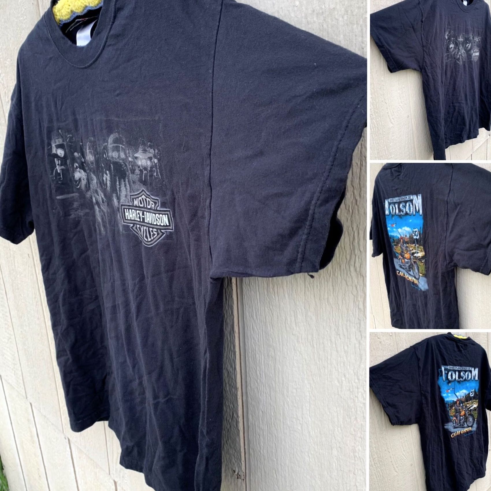 Harley Davidson Harley-Davidson T-Shirt Wolf Print California Crew Neck XL Black Men Short Sleeve US Made 2000-2009 Graphic Patch Size US XL / EU 56 / 4 - 2 Thumbnail