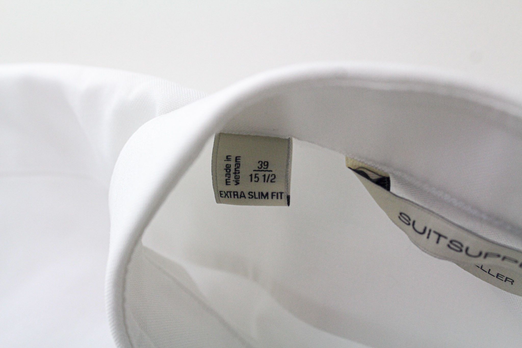 Suitsupply 39/15 1/2 Extra Slim White Cotton Cutaway 72756 Size 40R - 5 Thumbnail