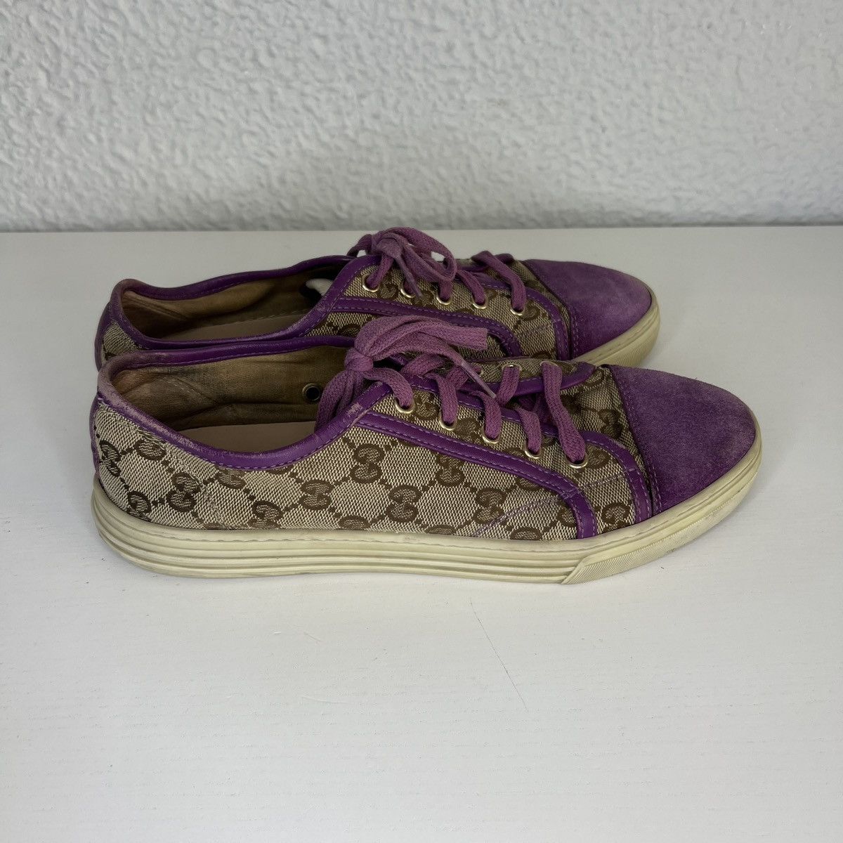 Gucci Gucci GG Shoes Trainers Sneakers Monogram Pink Leather Y2K Size US 9 / IT 39 - 3 Thumbnail