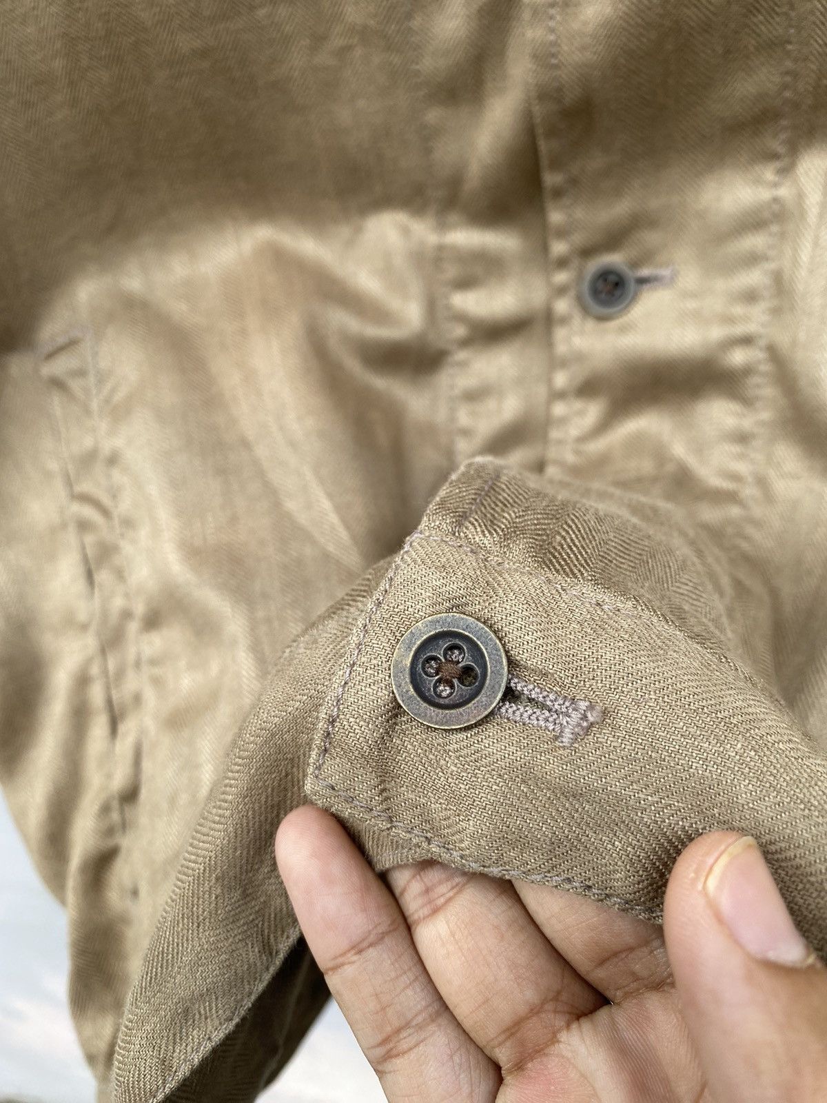 Japanese Brand × Takeo Kikuchi × Vintage 🔥RARE🔥 Vtg Japanese Designer Takeo Kikuchi Herringbone Shirt Size US M / EU 48-50 / 2 - 11 Thumbnail