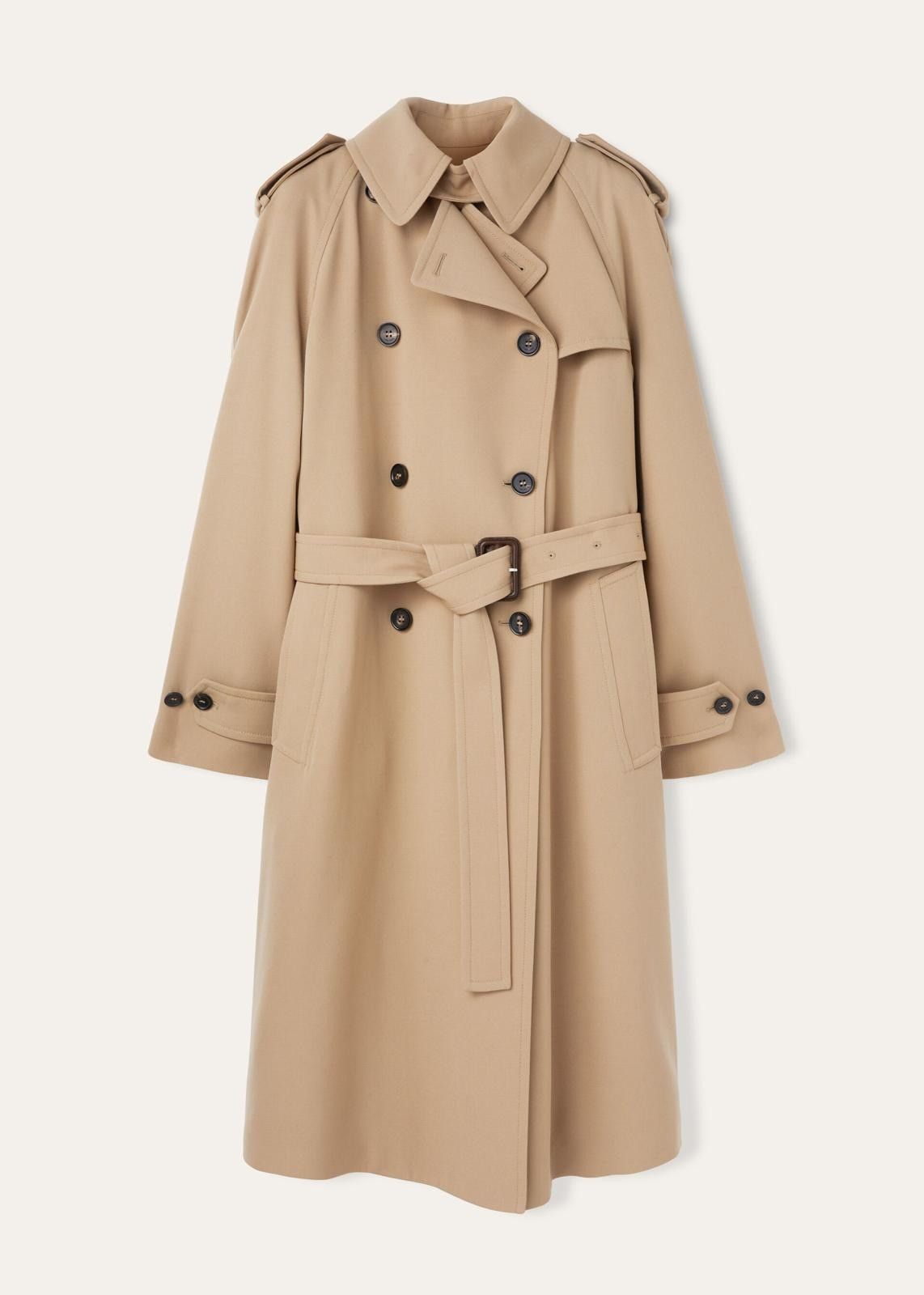 Loro Piana o1srvl11e0725 FAO3661 Double-breasted Trench Coat in Beige Size XS / US 0-2 / IT 36-38 - 1 Thumbnail