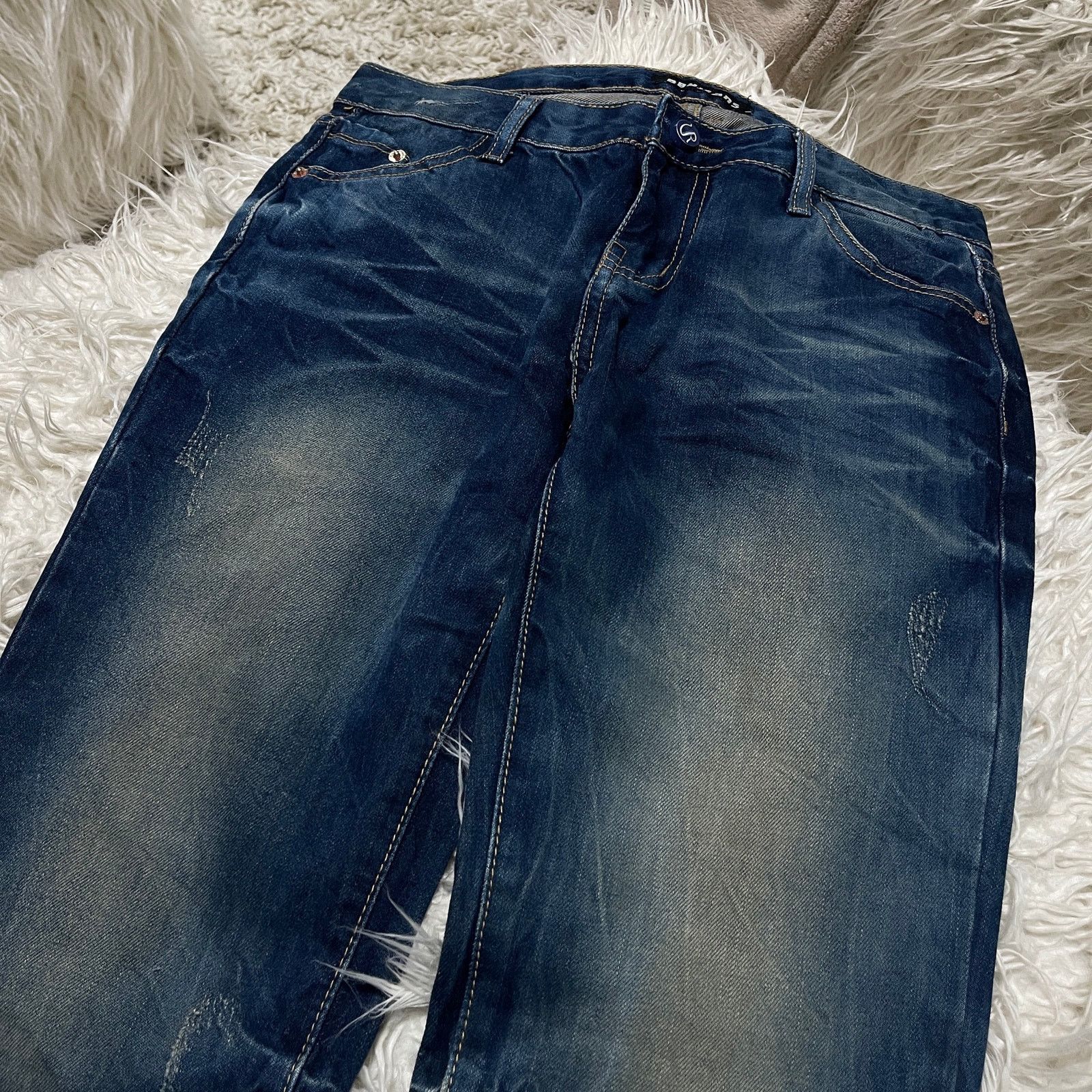 Hysteric Glamour × Japanese Brand × Vintage Vintage Japanese Brand Faded Wash Low-rise Denim Jeans Blue Size 32" / US 10 / IT 46 - 7 Thumbnail