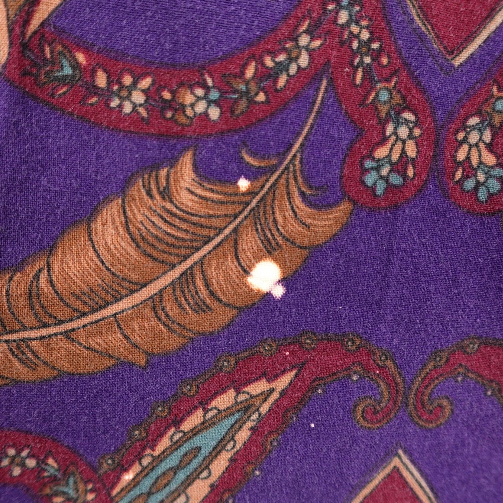 Vintage VINTAGE Panhandle Slim Shirt Mens 2XL Purple Paisley Button-Up Western Rodeo 90s Size US XXL / EU 58 / 5 - 6 Thumbnail
