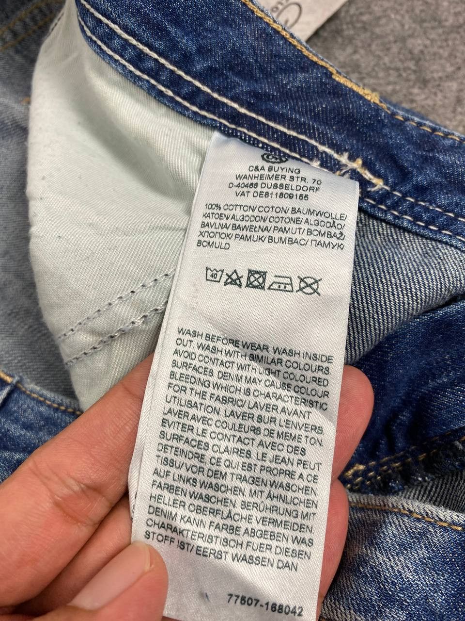 Japanese Brand clockhouse denim straight cut distressed nice design Size 34" / US 12 / IT 48 - 15 Thumbnail