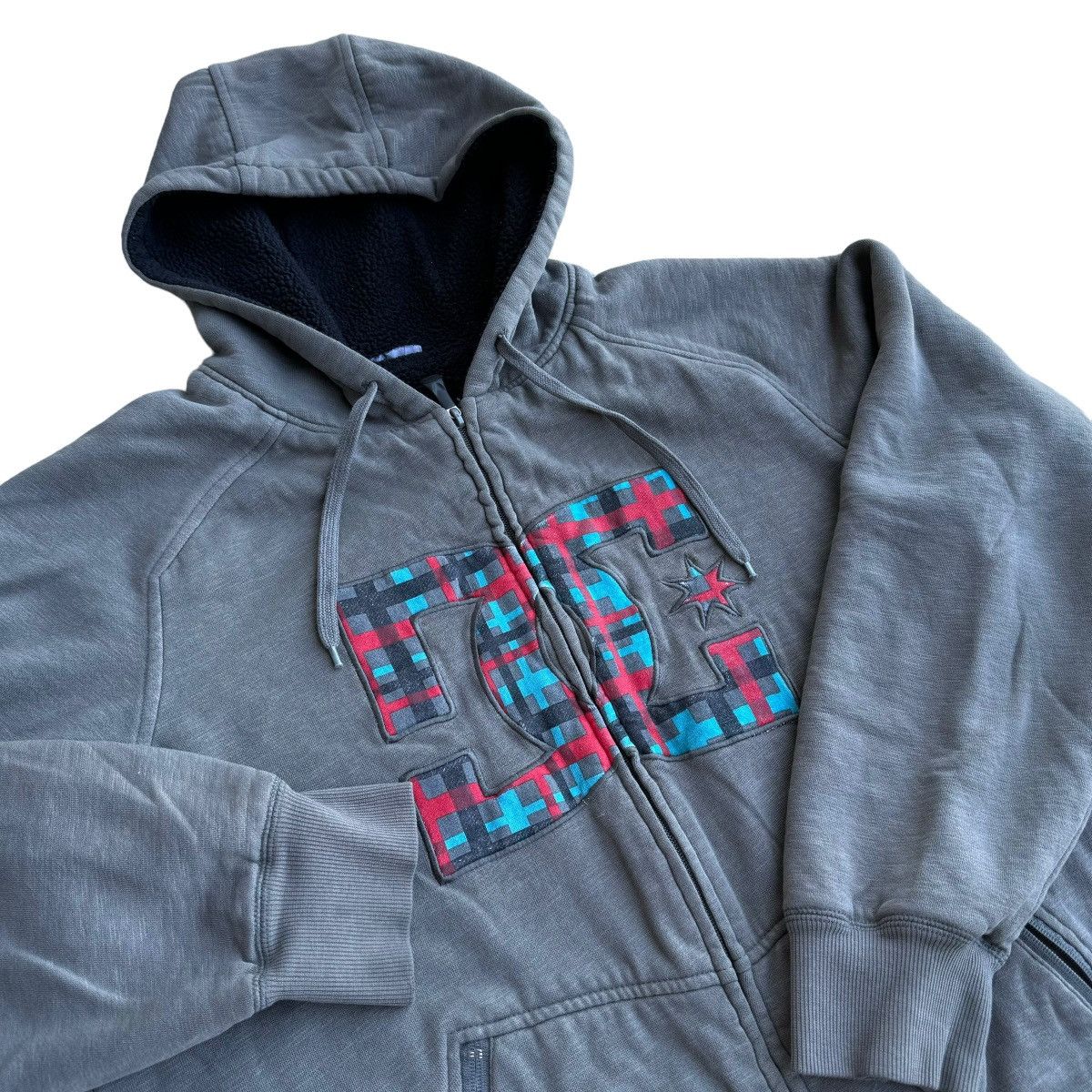 DC × Southpole × Vintage DC SKATEBOARDS Y2K SHERPA LINED VINTAGE ZIPPED FLEECE HOODIE Size US L / EU 52-54 / 3 - 4 Thumbnail