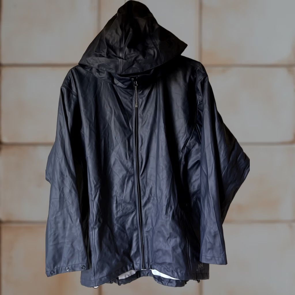 Helly Hansen Helly Hansen Rain Jacket Mens Small Black Hooded Full Zip Windbreaker J1814 Size US L / EU 52-54 / 3 - 1 Thumbnail