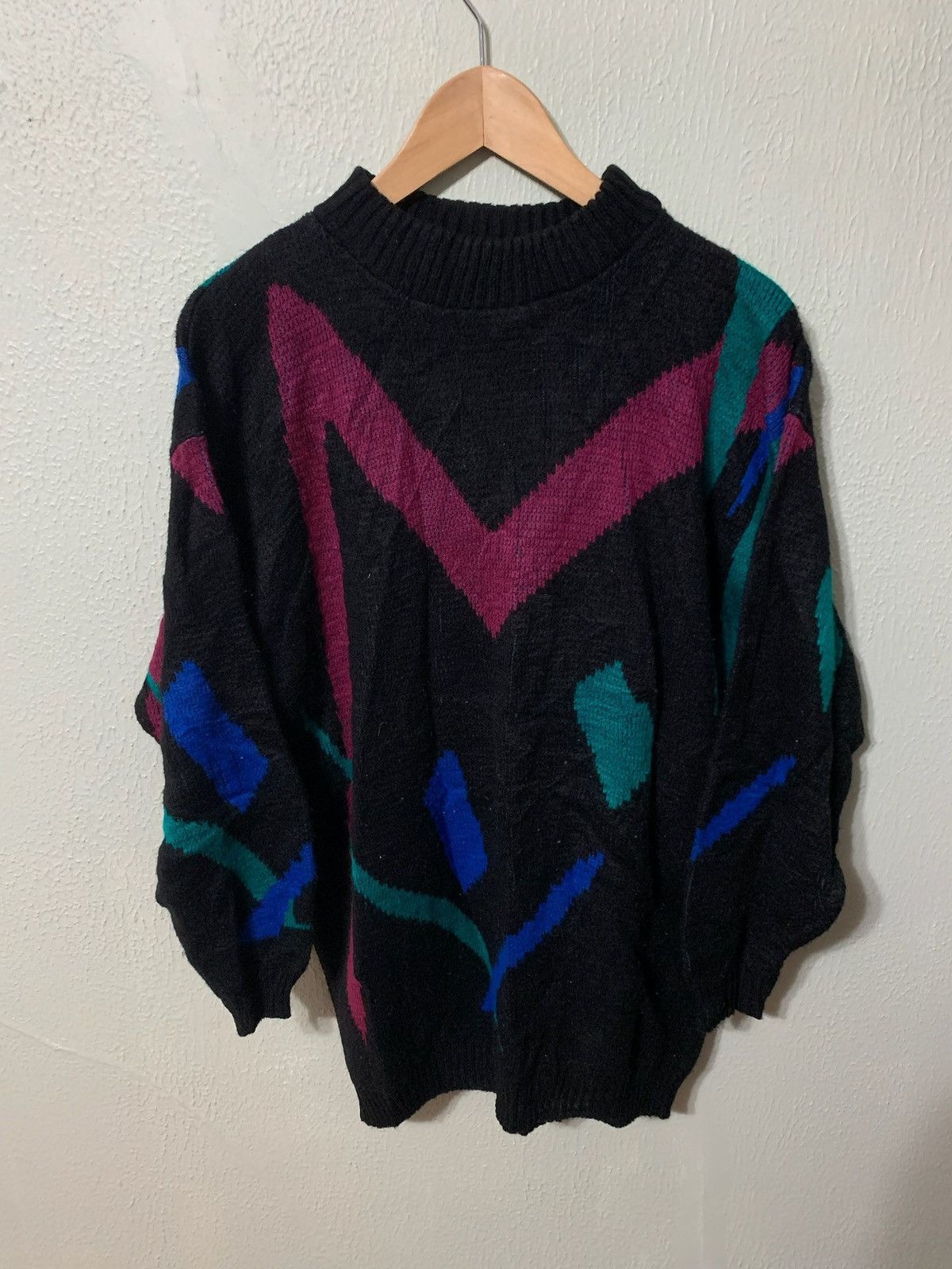 Vintage Vintage Abstract Cave Knit Sweater Size US M / EU 48-50 / 2 - 1 Thumbnail