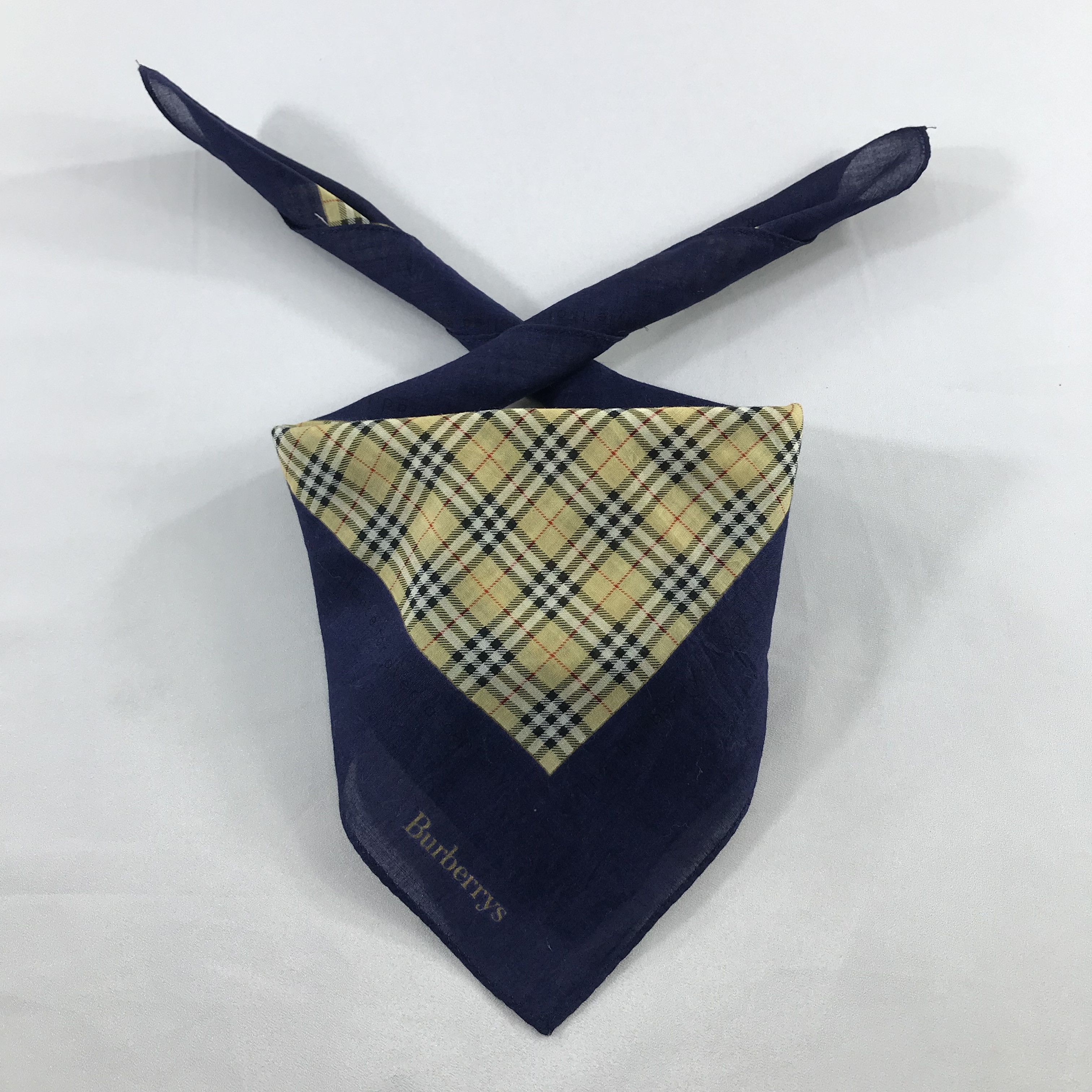 Burberry × Vintage Burberry Bandana / Handkerchief / Neckerchief - S2460 Size ONE SIZE - 3 Thumbnail