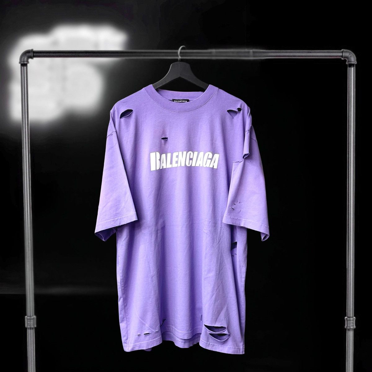 Balenciaga Balenciaga Vintage Capital Light Purple T-Shirt Size US S / EU 44-46 / 1 - 1 Thumbnail