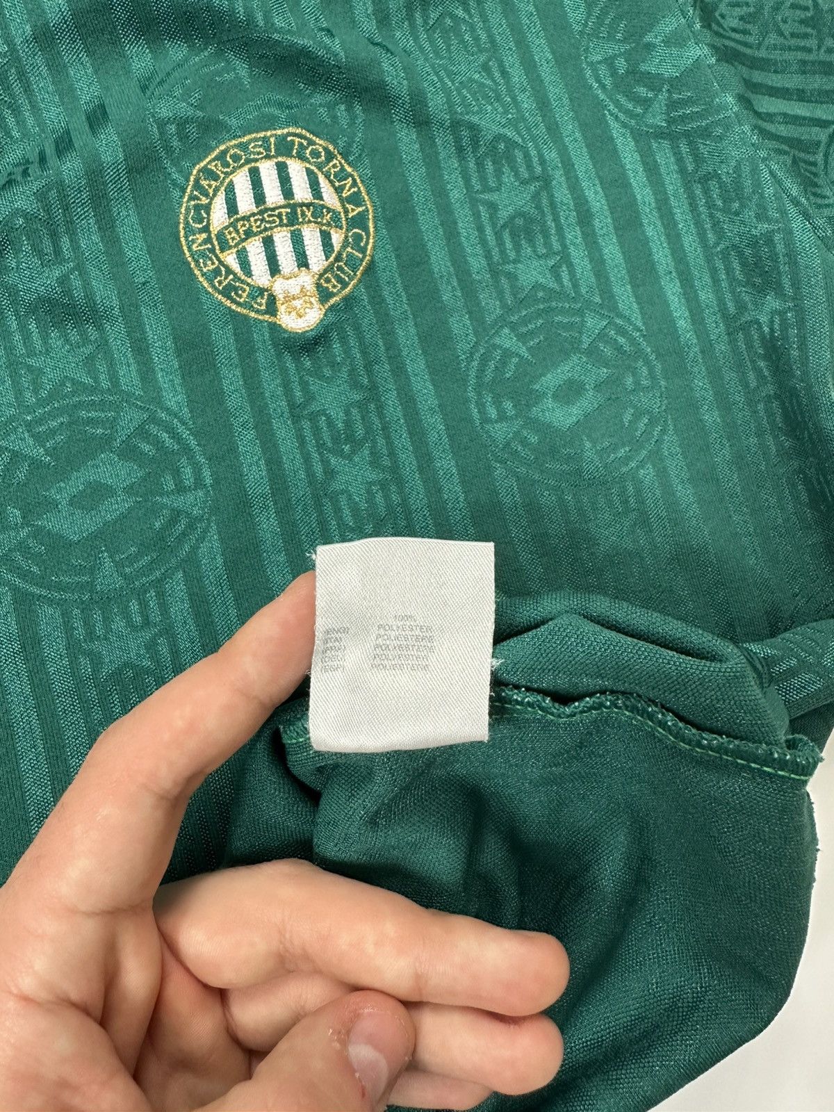 Lotto Sport 90's Ferencvaros Lotto Soccer Jersey Vintage Green Size US L / EU 52-54 / 3 - 14 Thumbnail