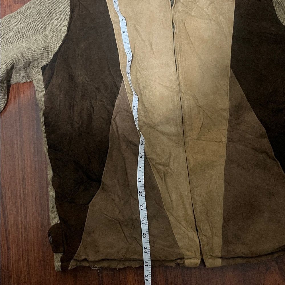 Other ULTRA RARE VINTAGE 50S 3 TONEKNIT WOOL & LEATHER JACKET Size US XL / EU 56 / 4 - 9 Thumbnail