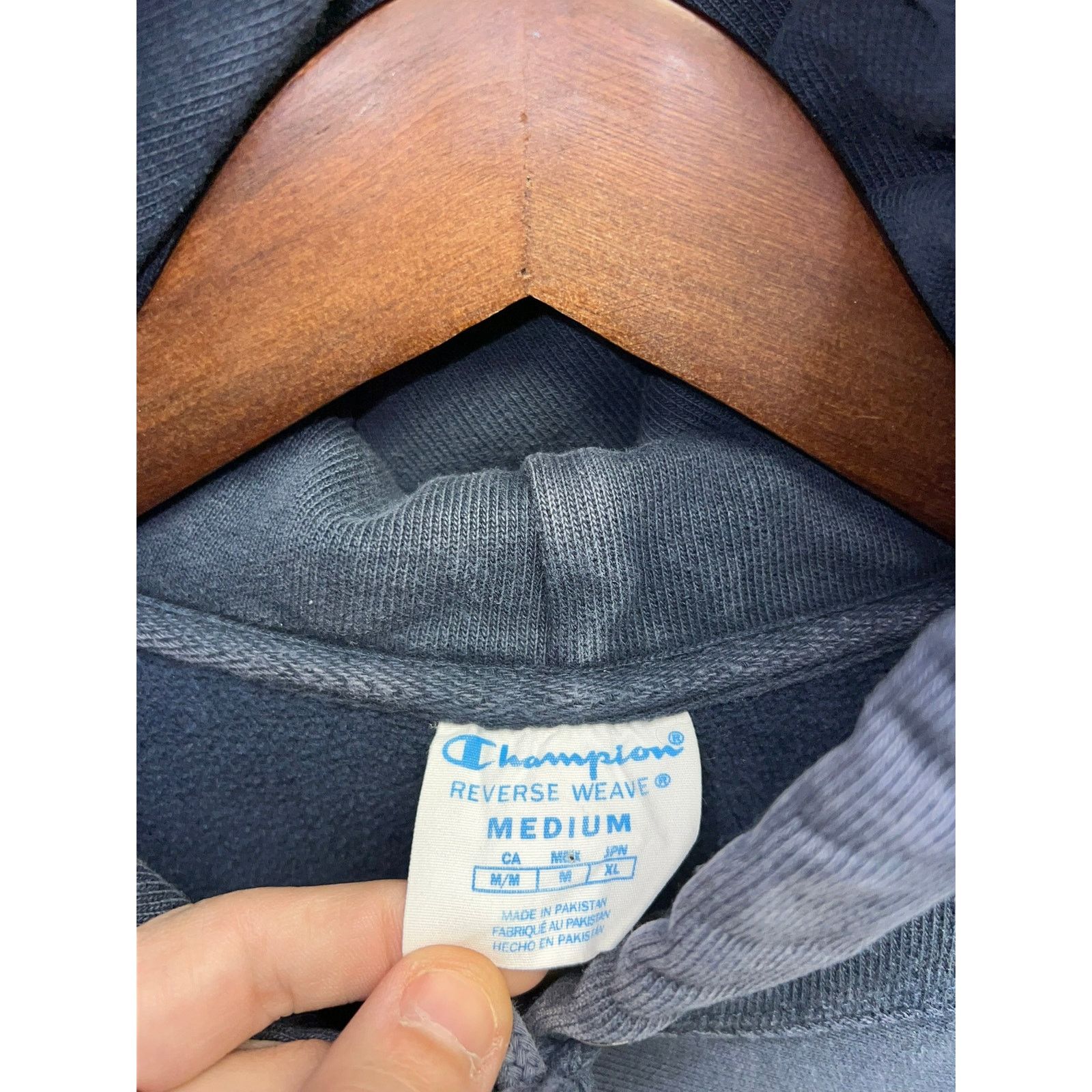 Champion Champion Reverse Weave Blue Hoodie Outerwear Medium Men's M Size US M / EU 48-50 / 2 - 7 Thumbnail